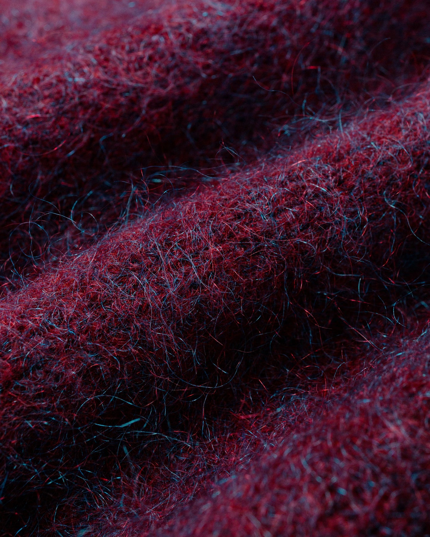 lost & found Amomento Amomento Hairy Rounded Pullover Burgundy