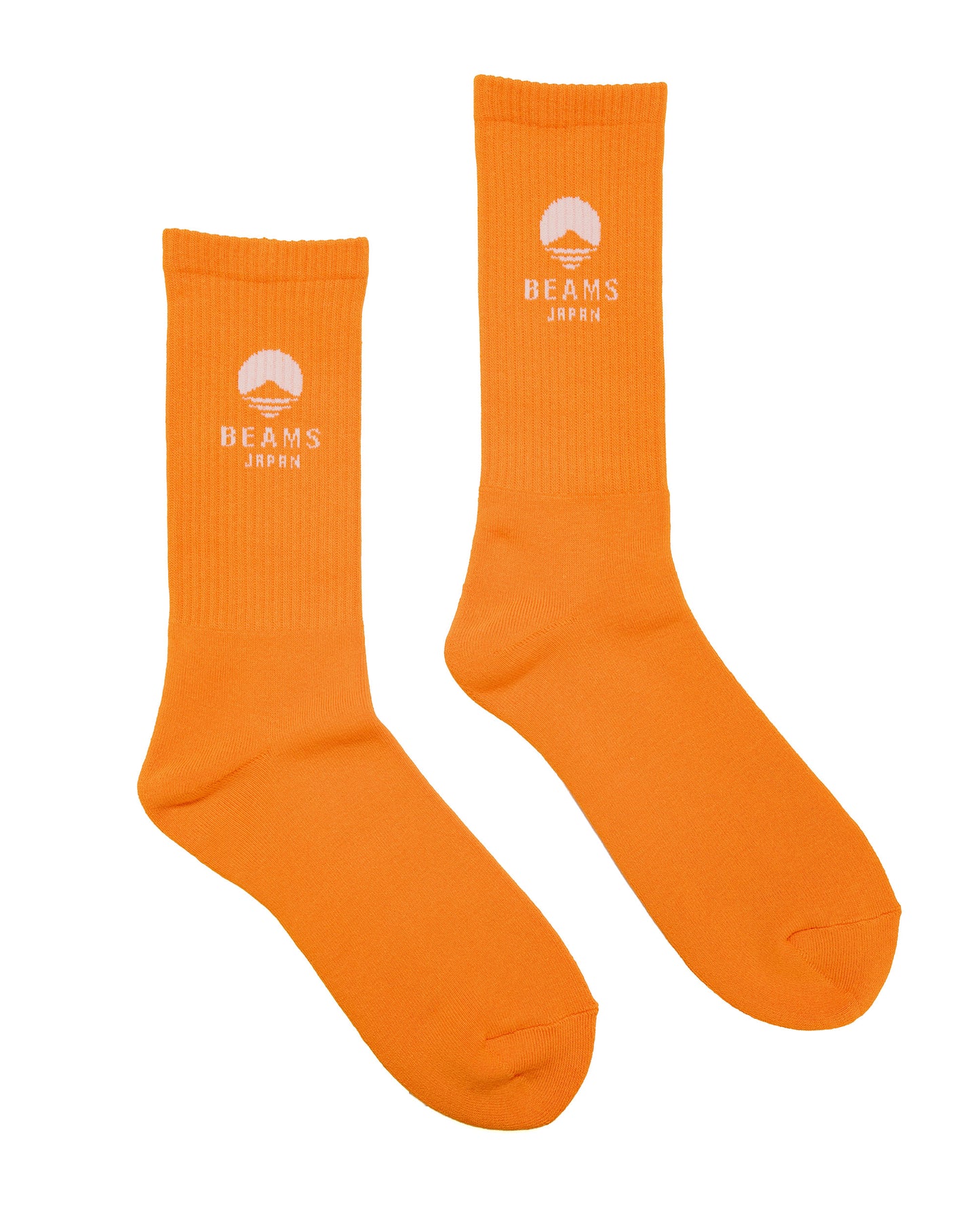 Beams Japan Logo Socks Orange