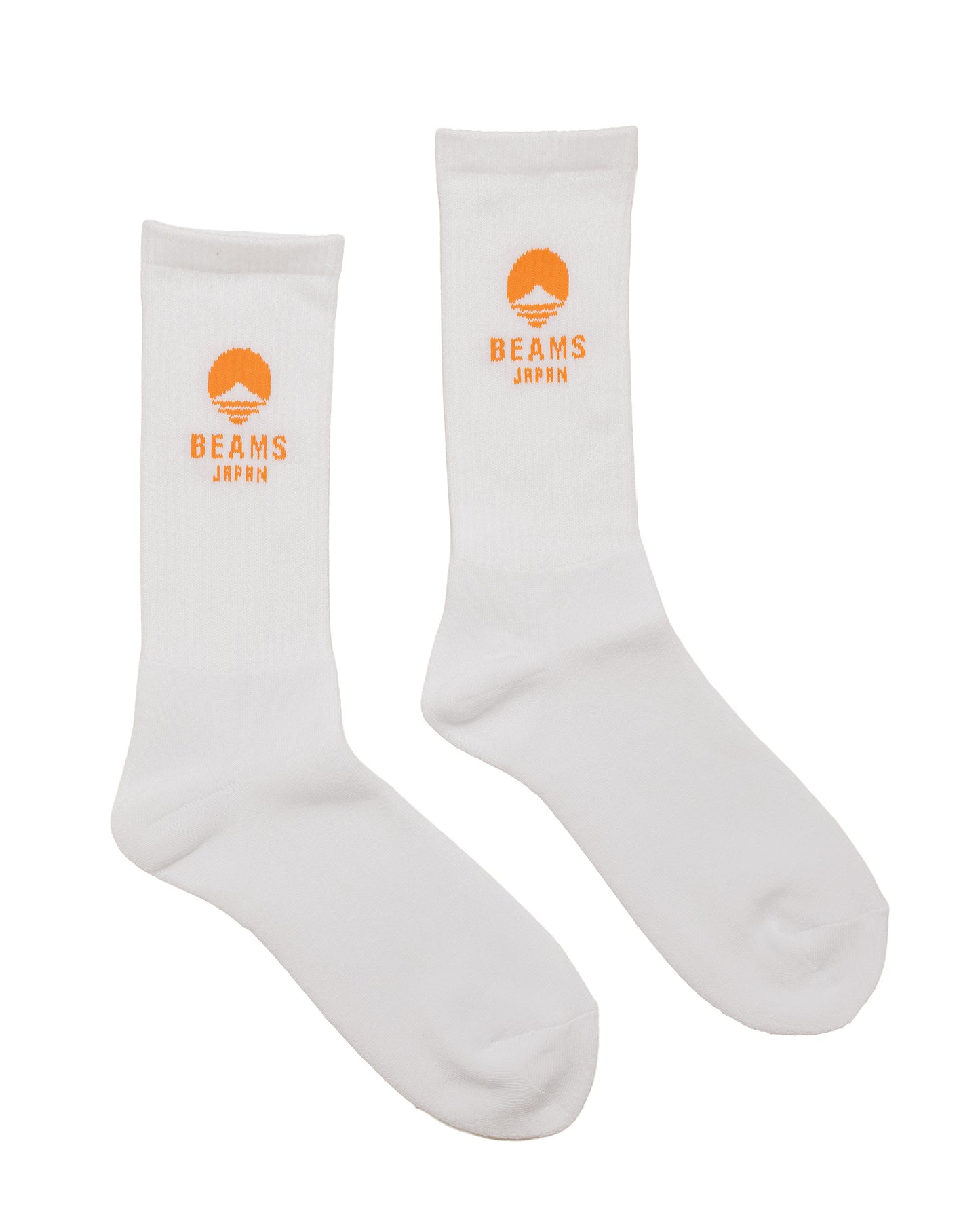 Beams Japan Logo Socks White/Orange