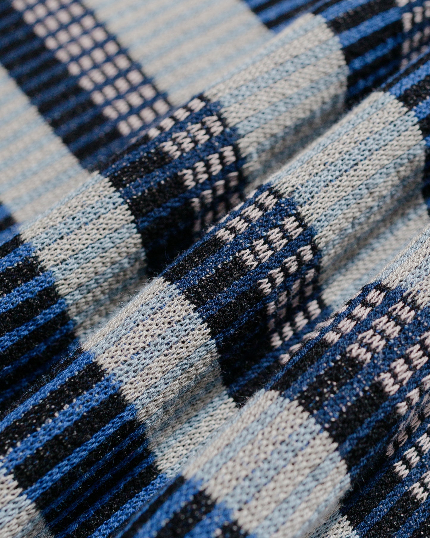 lost & found Beams Plus Beams Plus Half Zip Knit Polo Navy