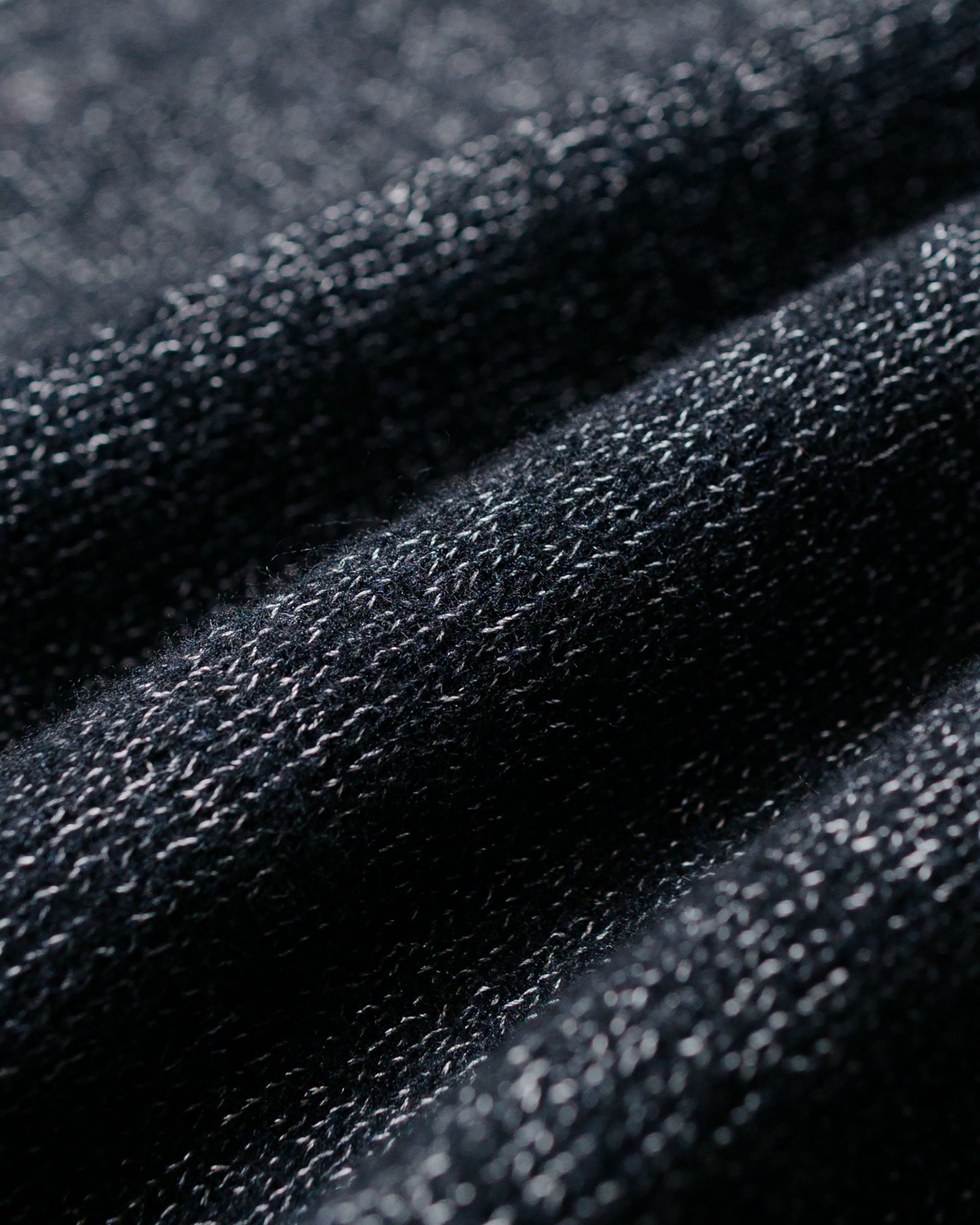 lost & found Beams Plus Beams Plus Knit Polo 9G Wool Silk Shaggy Black