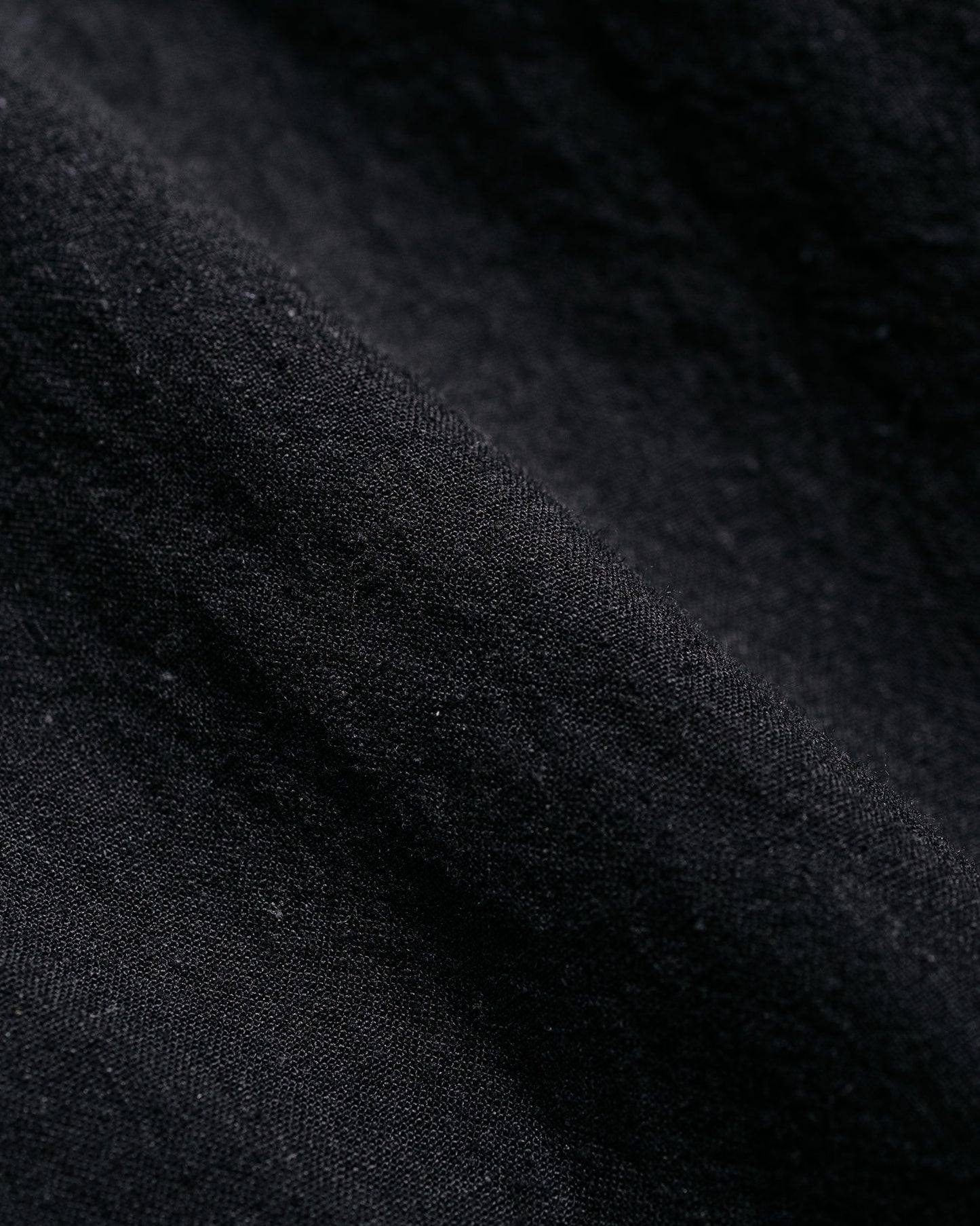 Beams Plus Lost & Found Open B.D. Linen Cotton Black