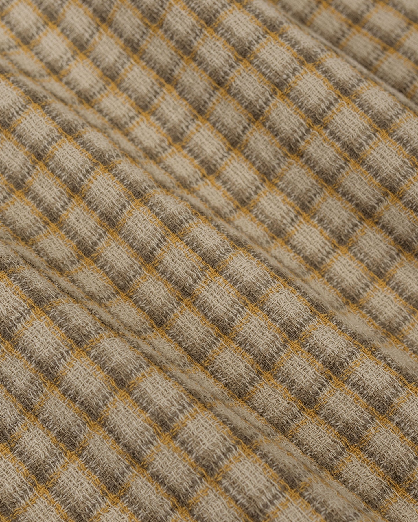 lost & found Beams Plus Beams Plus Open B.D. Panama Plaid Double Face Beige