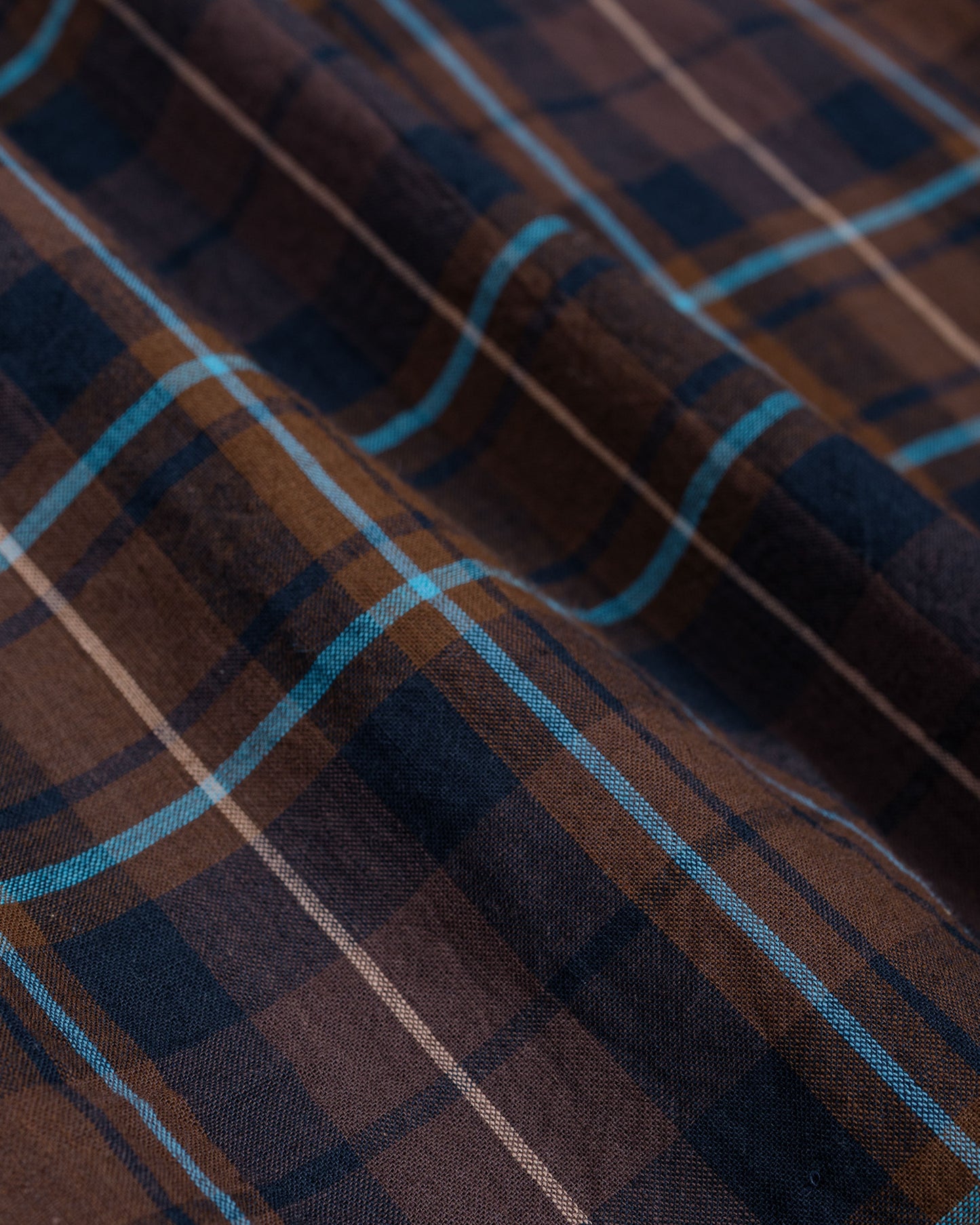 lost & found Beams Plus Beams Plus Open Collar Madras Brown