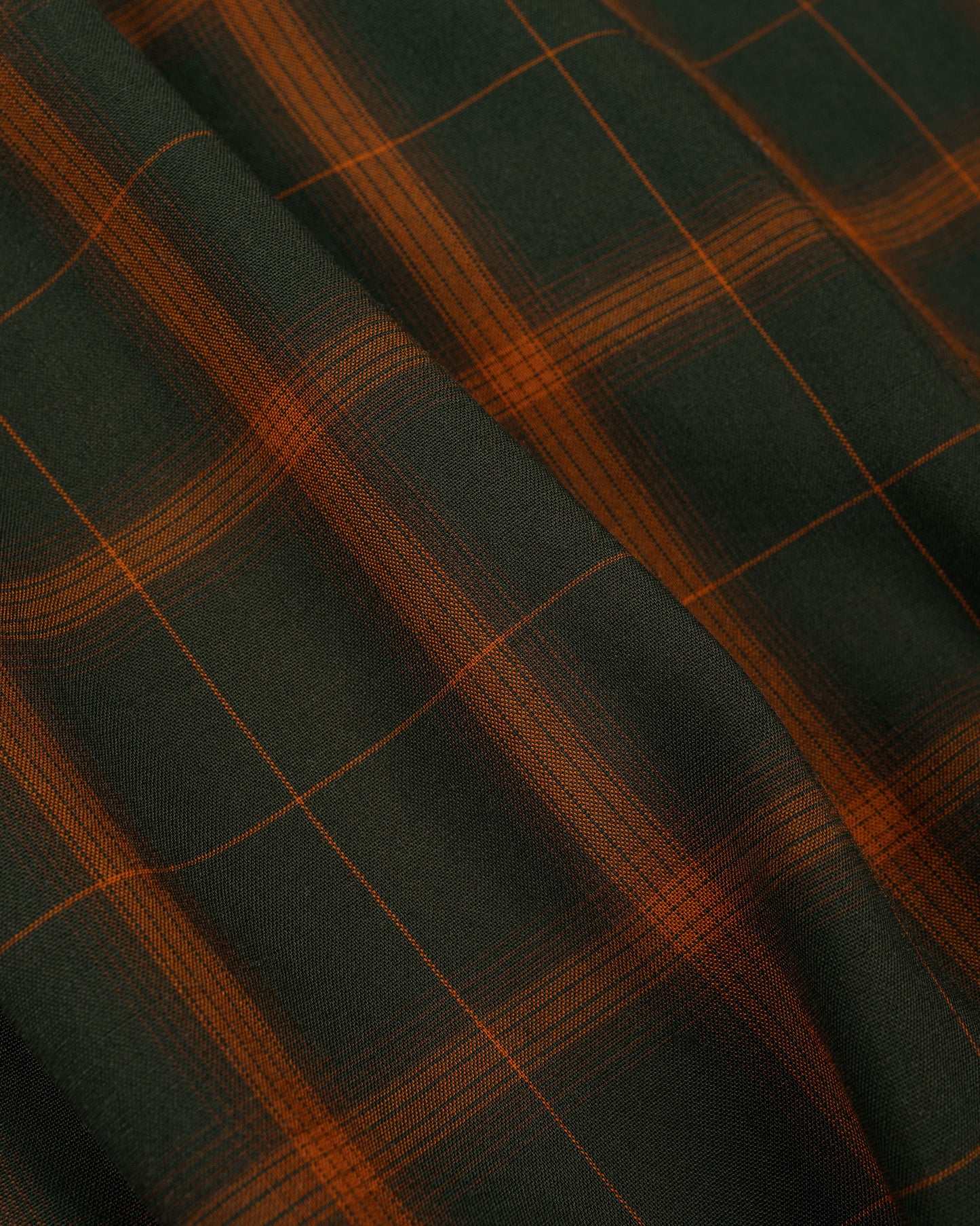 lost & found Beams Plus Beams Plus Open Collar Ombre Plaid Green Mustard Ombre