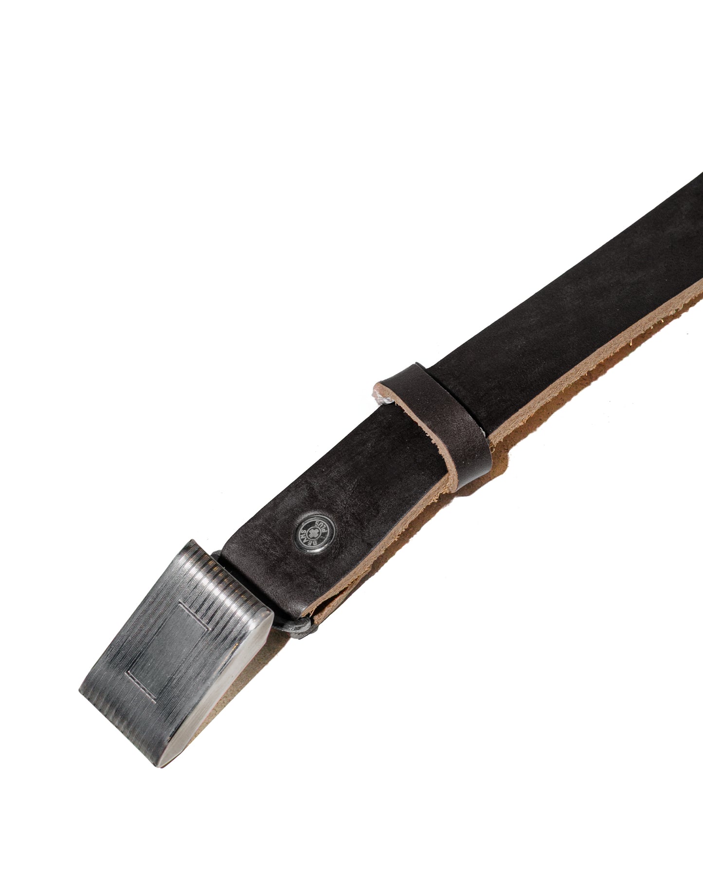 lost & found Beams Plus Beams Plus Plate Belt Horween Leather Black