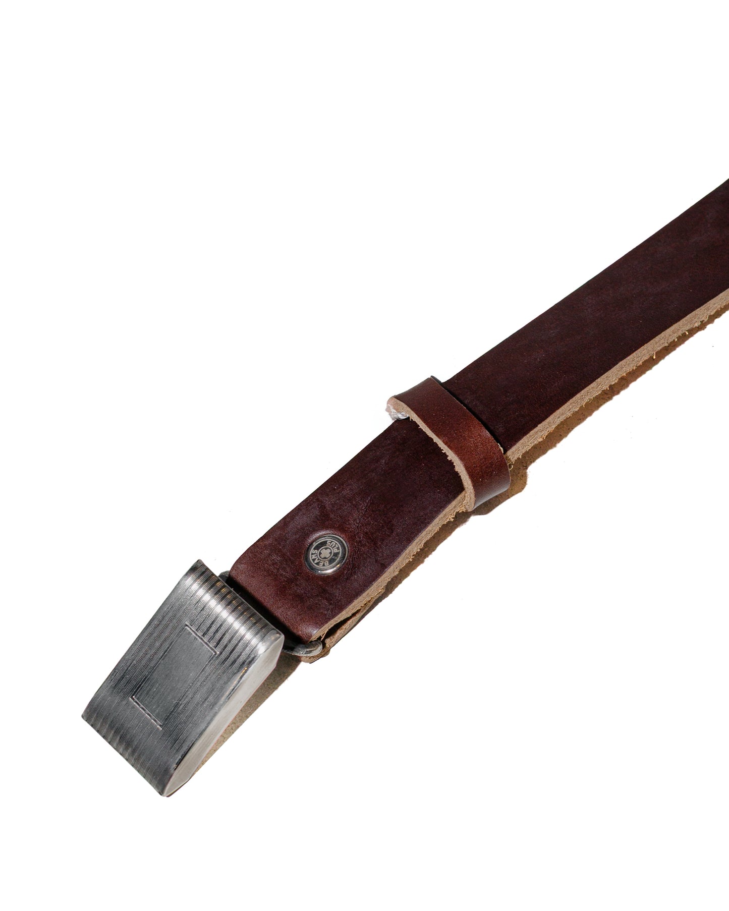 lost & found Beams Plus Beams Plus Plate Belt Horween Leather Brown