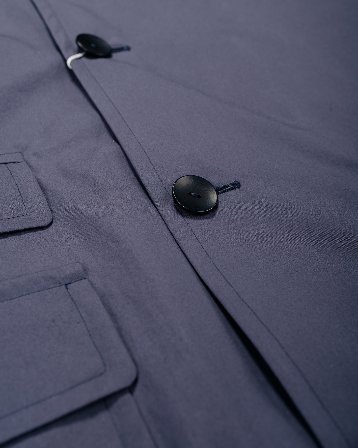 lost & found Cohérence Cohérence Corb II Weather Resistant Cotton Light Over Coat Slate Blue