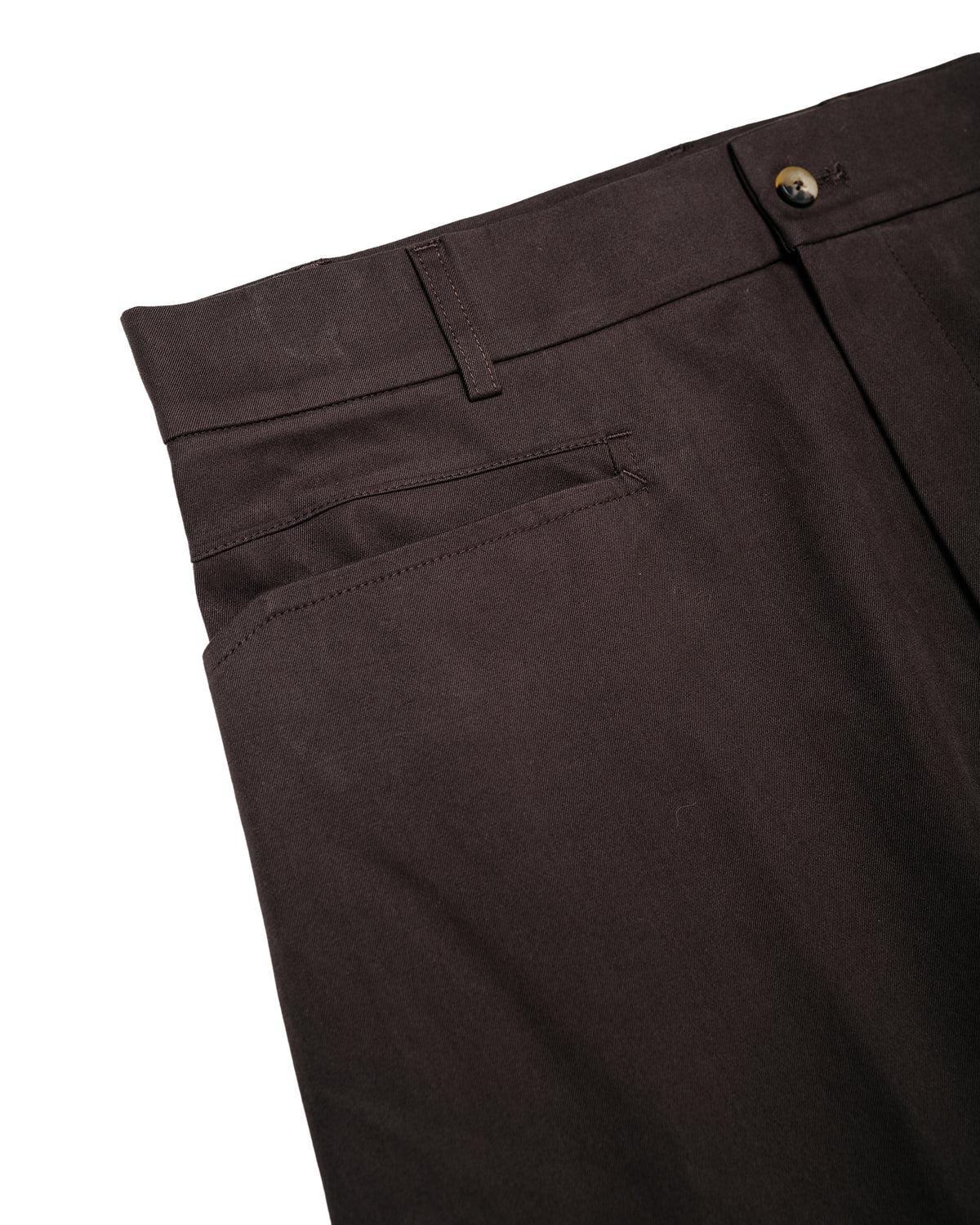 De Bonne Facture Gardian Trousers Soft Cotton Twill Chocolate