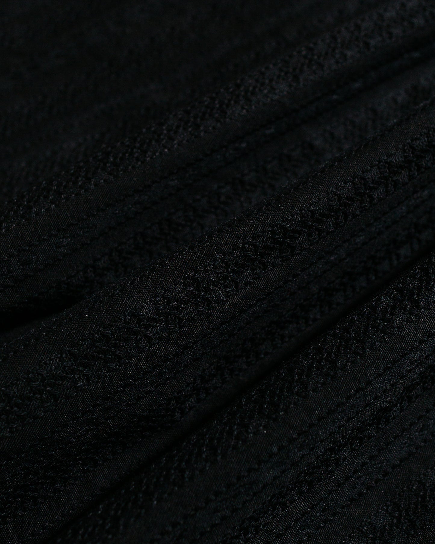 lost & found Engineered Garments Engineered Garments Camp Shirt Black Cotton Lace Stripe Jacquard
