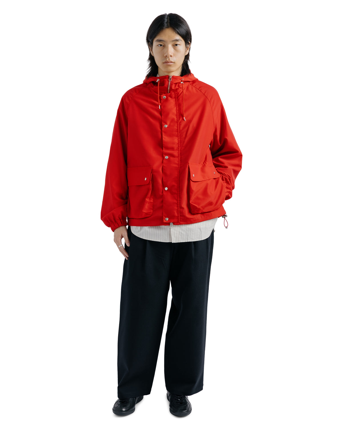 Ernie Palo Wool Nylon Blouson Red
