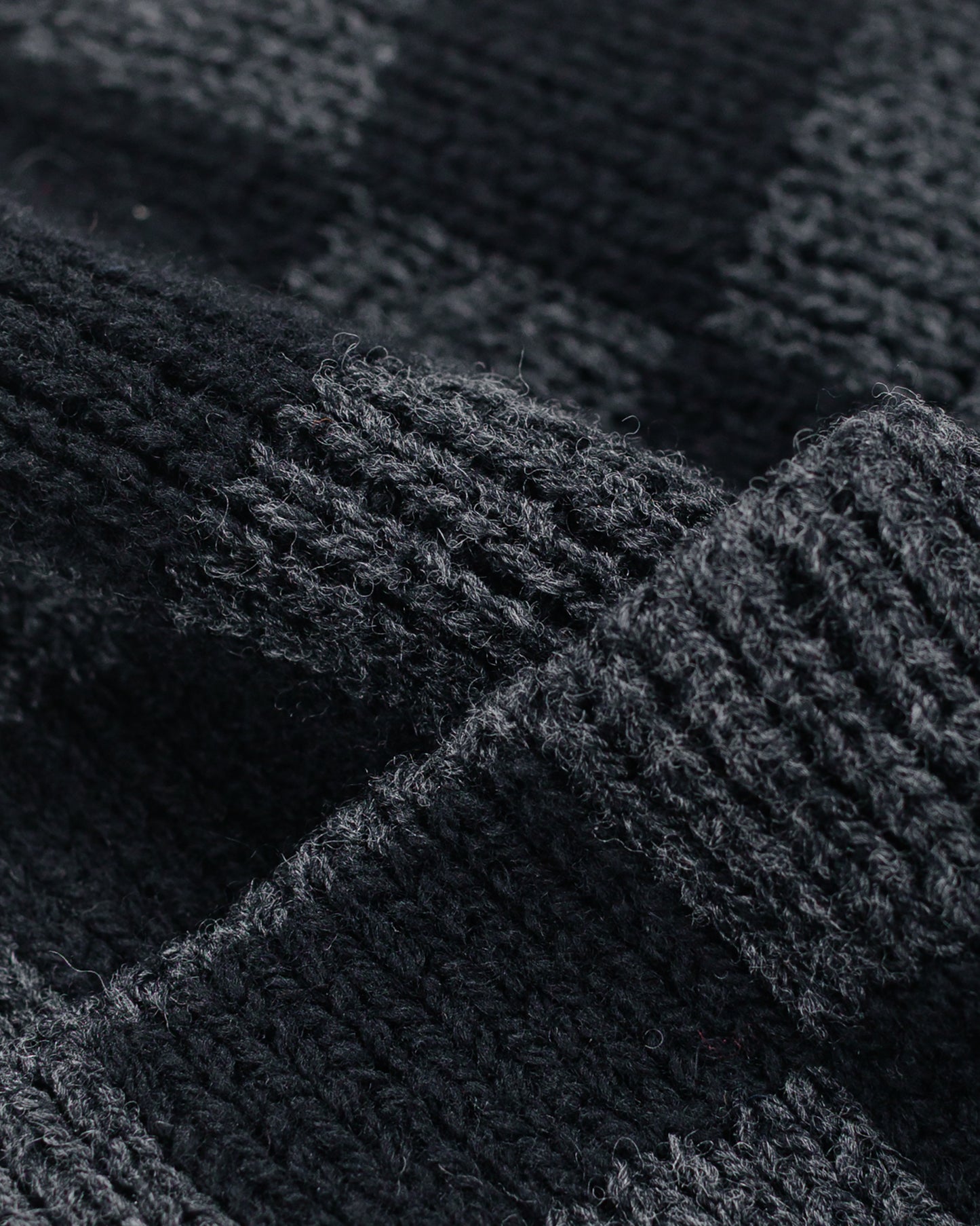 lost & found Found Feather Found Feather Checker Beanie Italian Donegal Wool Black