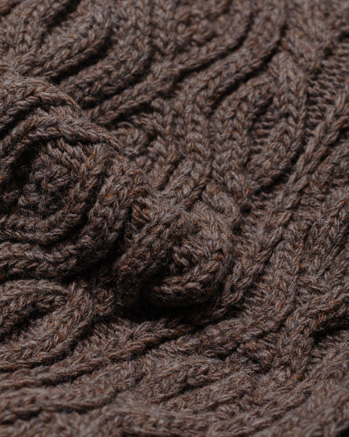 lost & found Found Feather Found Feather Pom Pom Beanie Lambswool Brown