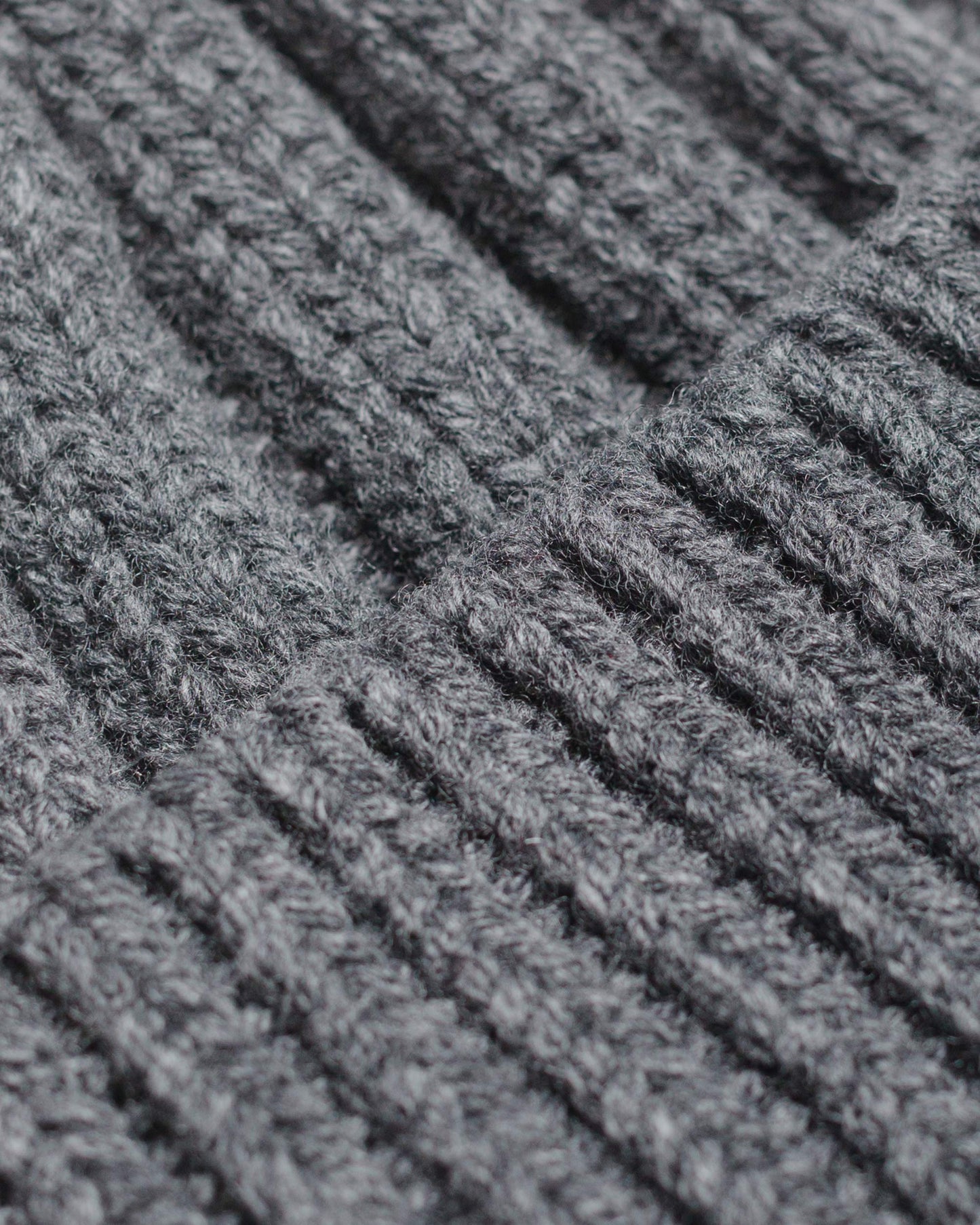 lost & found Found Feather Found Feather Rib Beanie Italian Donegal Wool Charcoal