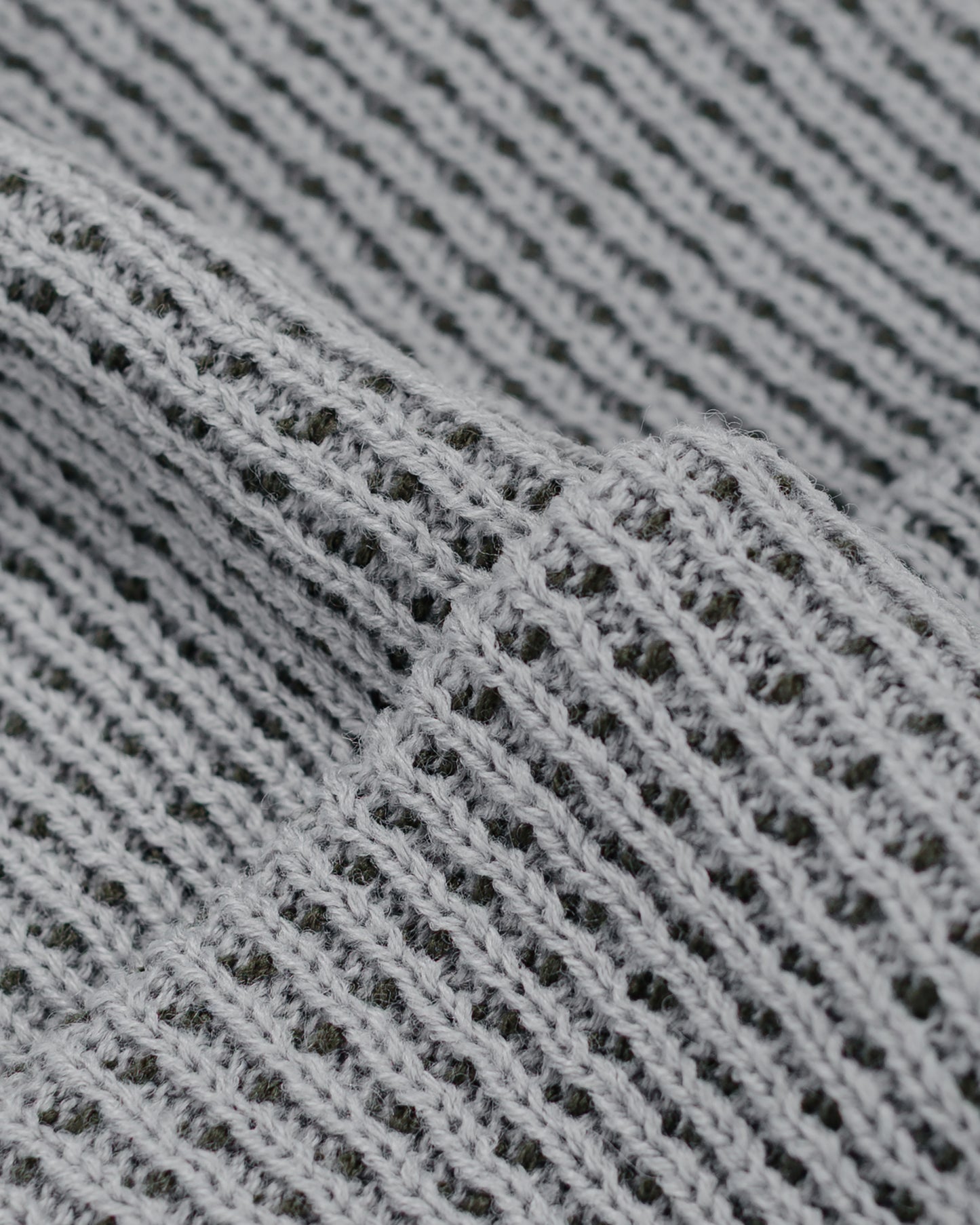lost & found Found Feather Found Feather Waffle Beanie Acrylic Knit Grey Olive