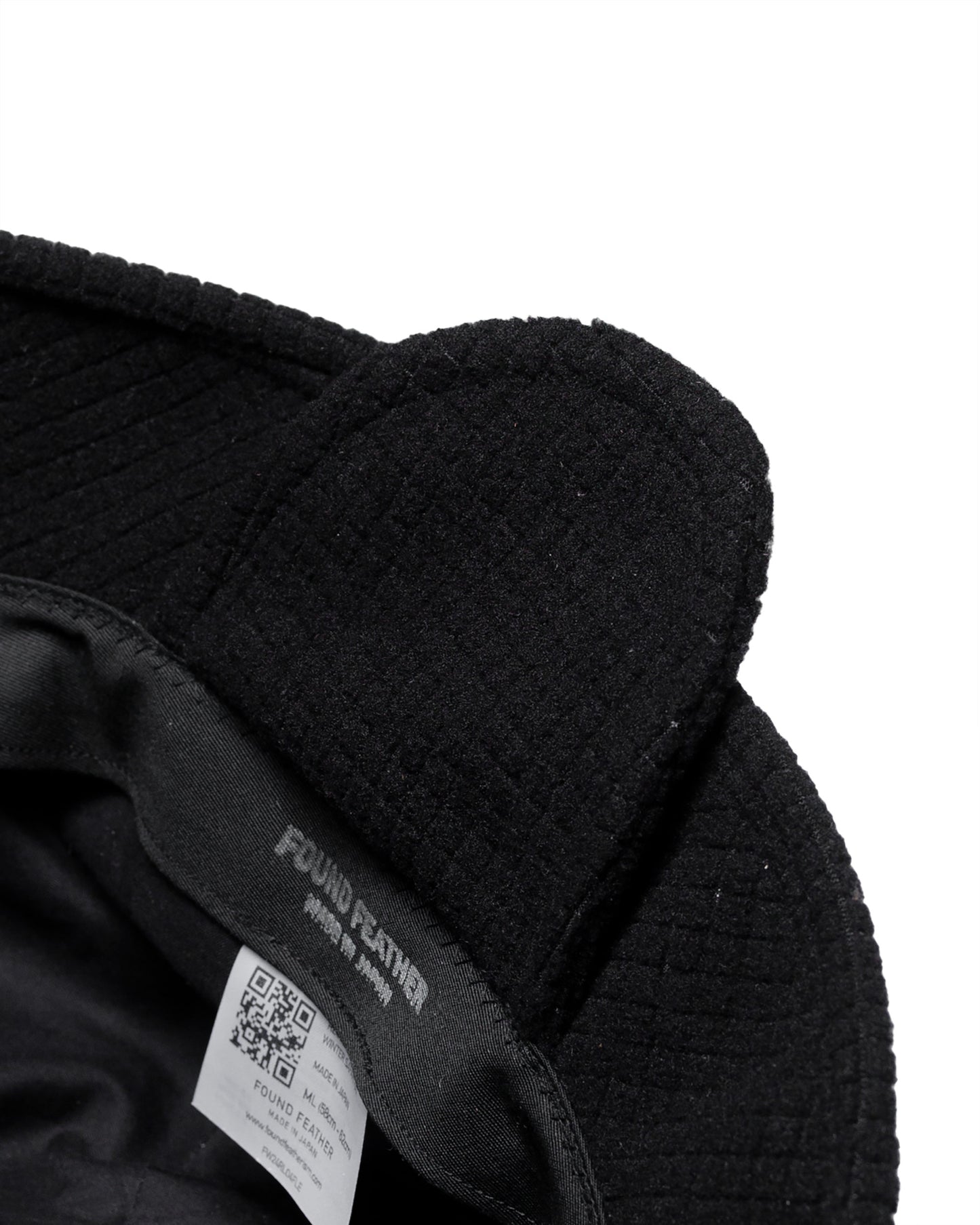 lost & found Found Feather Found Feather Winter Safari Hat Quilted Polar Fleece Black