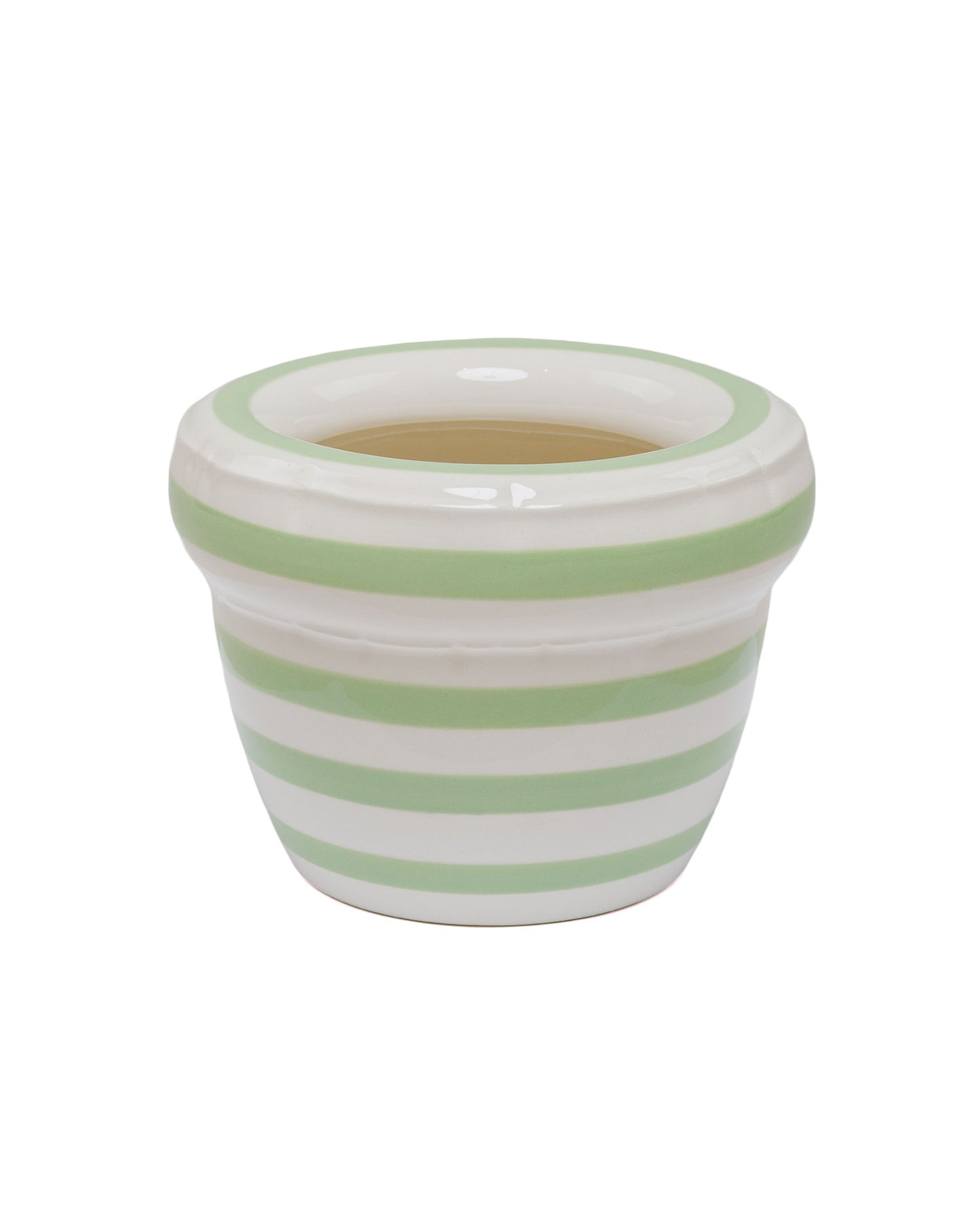 lost & found Home Studyo Home Studyo Small Planter 'Louis' Stripes Pistache Gloss