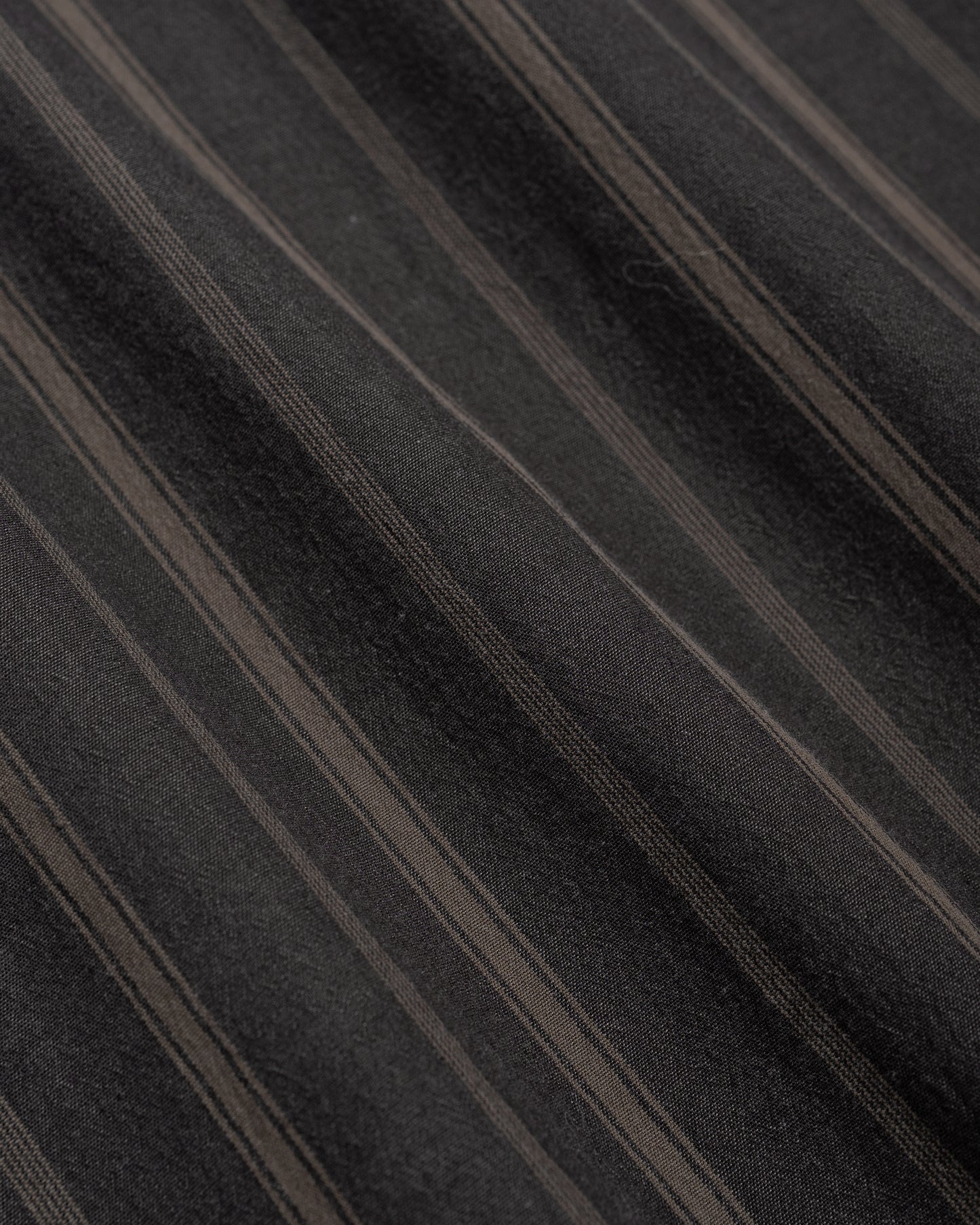 lost & found Margaret Howell MHL Basic Shirt Bold Stripe Cotton Off Black/Khaki