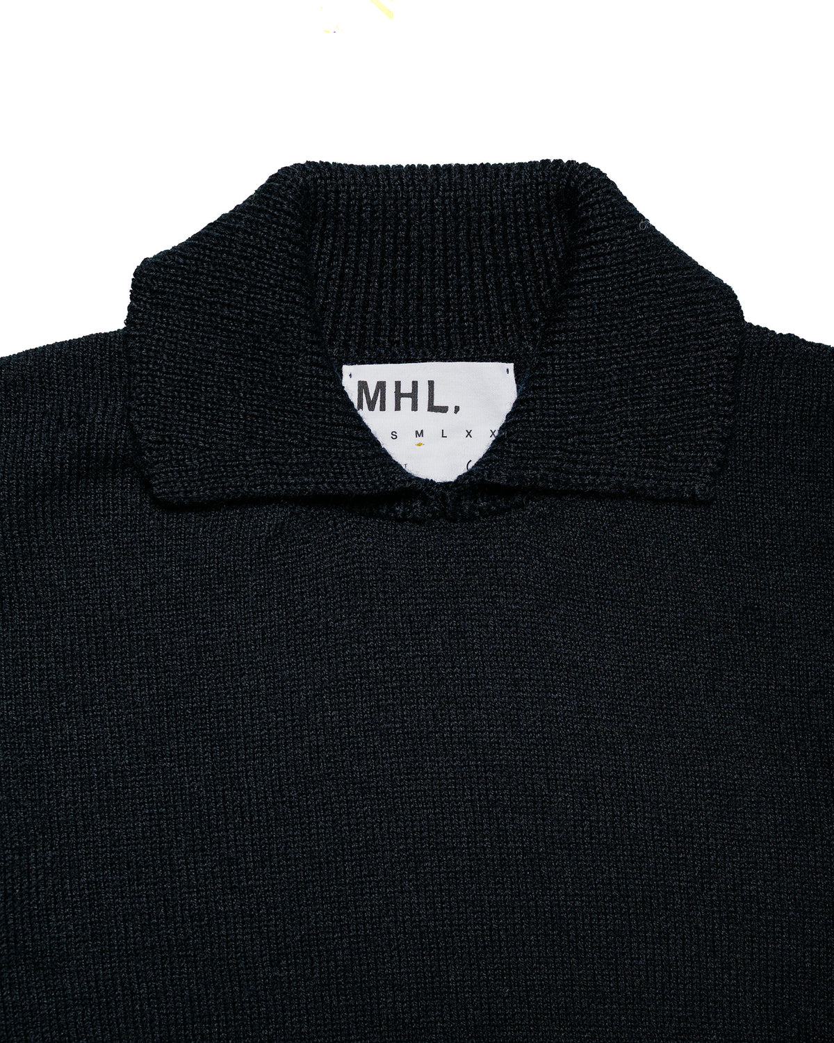 MHL Chunky Collared Sweater Virgin Wool Black