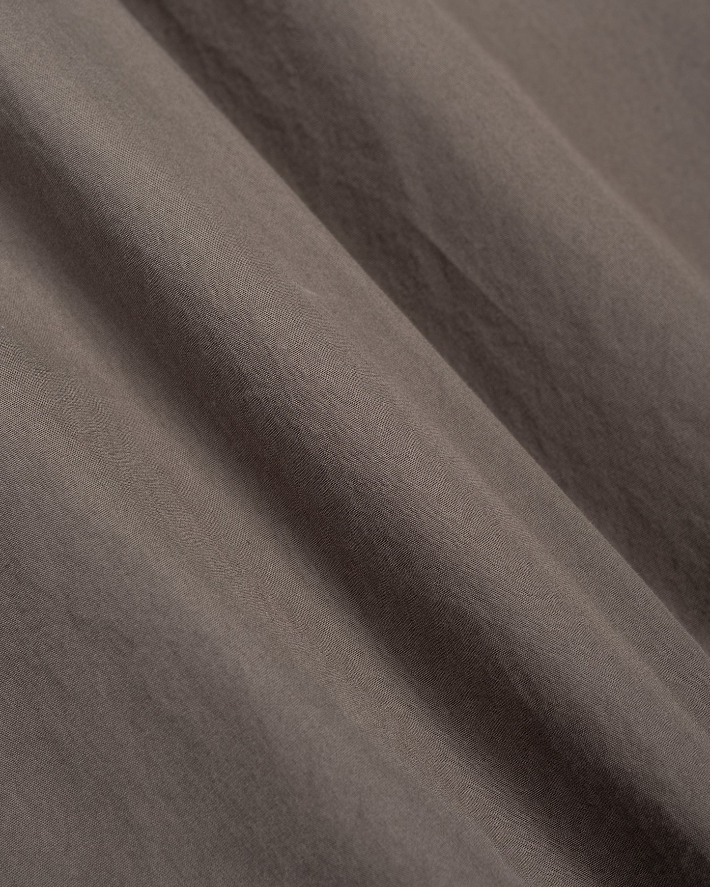 lost & found Margaret Howell MHL Offset Placket Polo Washed Cotton Poplin Mole