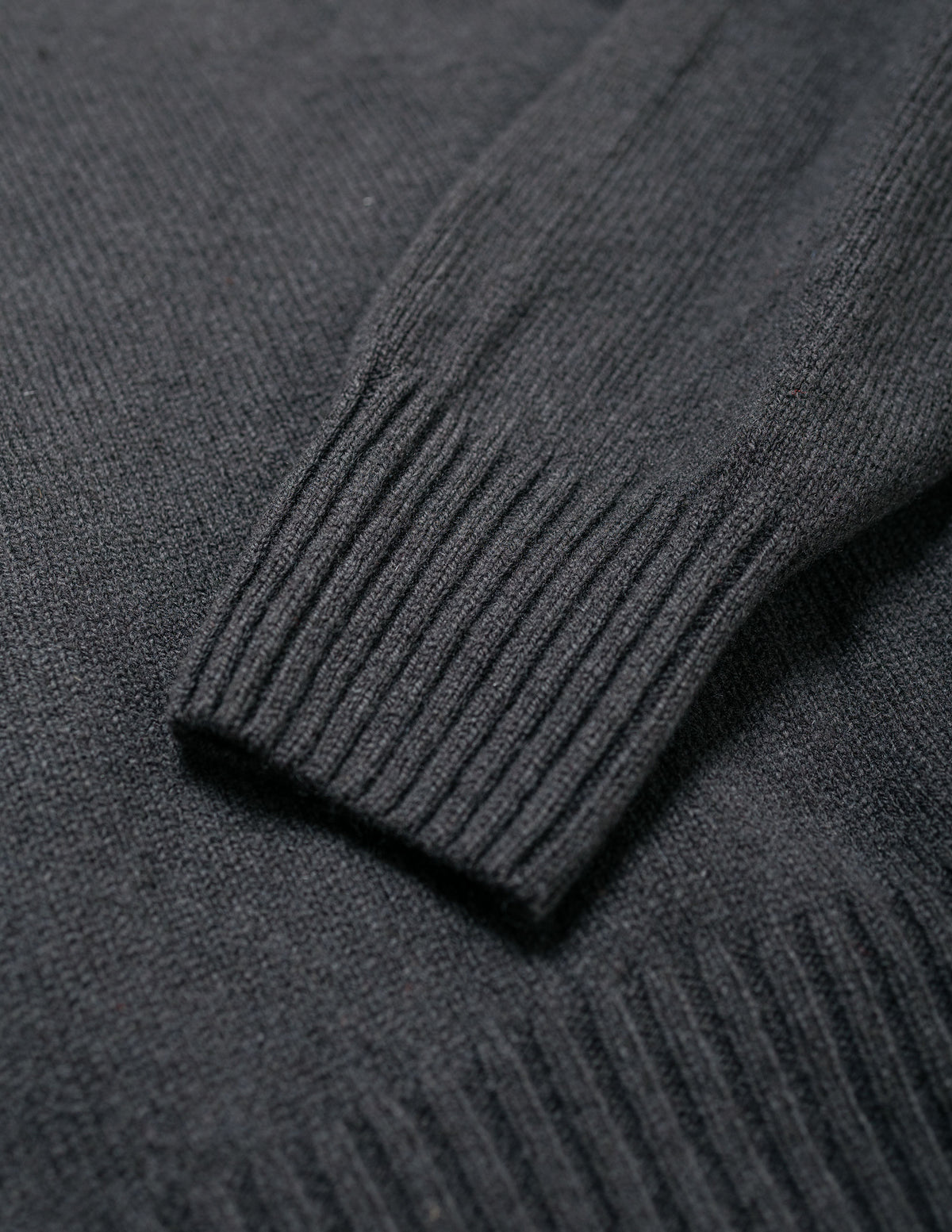Margaret Howell Seamless Crew Neck Merino Cashmere Asphalt