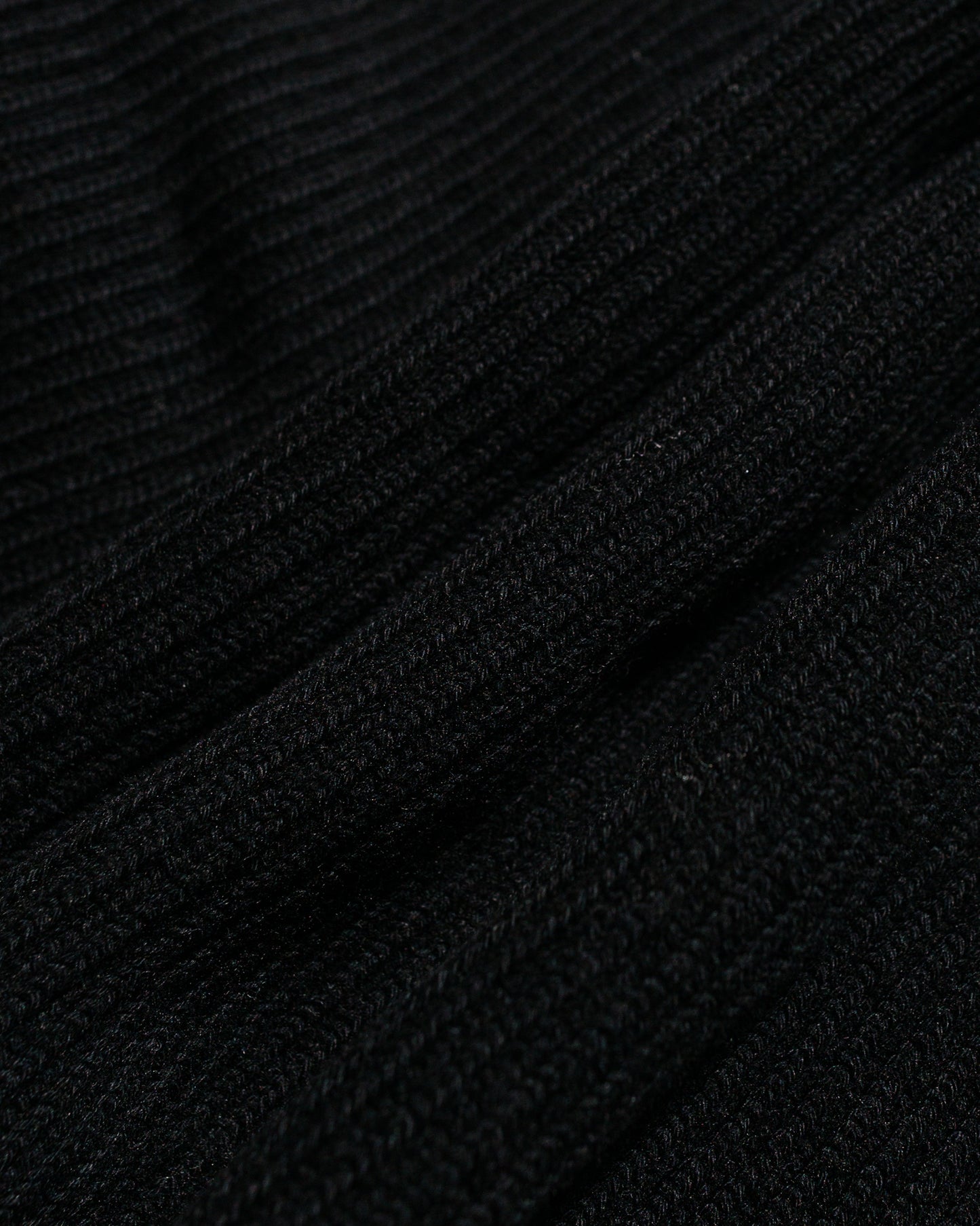 lost & found Margaret Howell Margaret Howell Simple Rib Crew Neck Cotton Wool Black