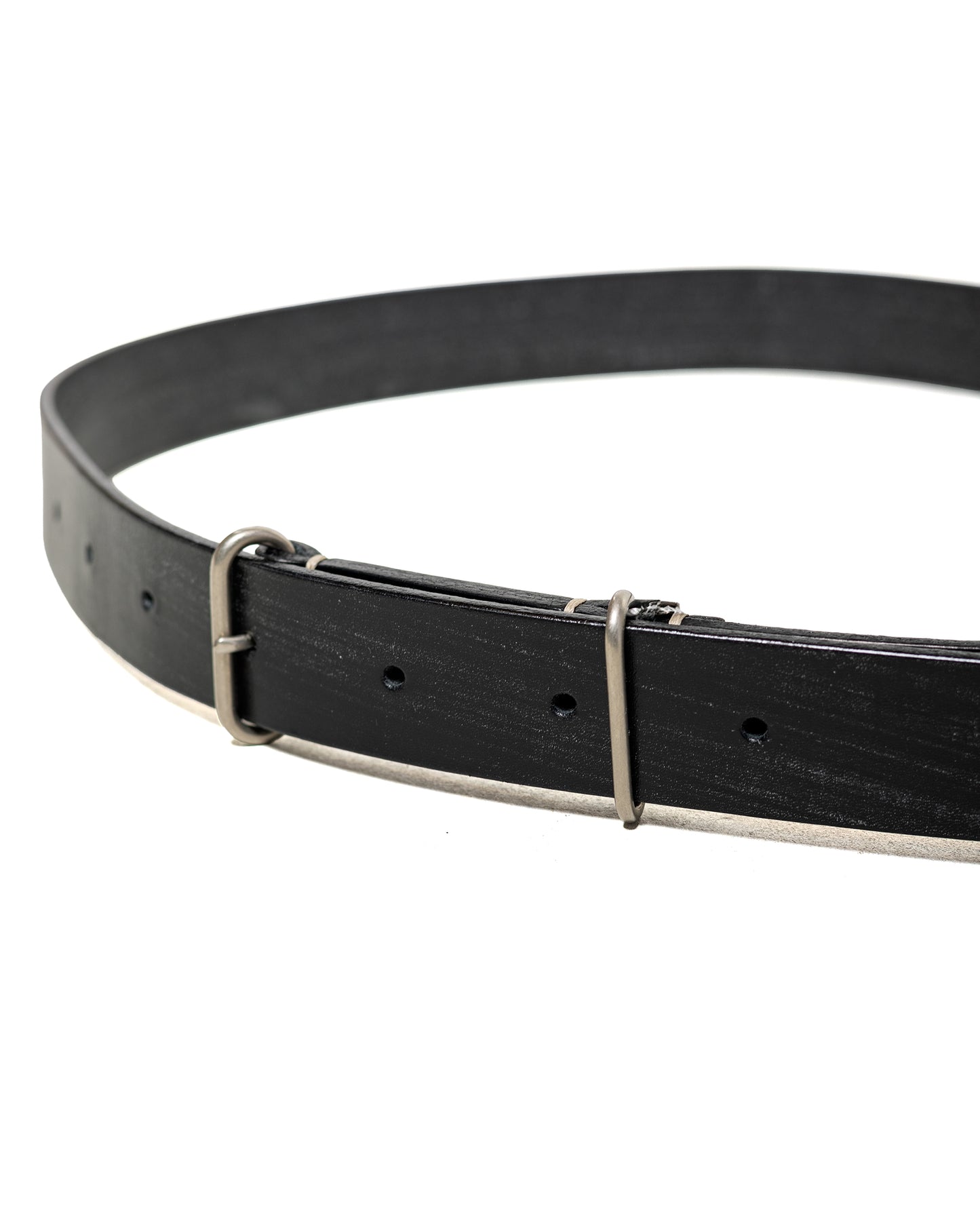 lost & found Margaret Howell Margaret Howell Minimal Buckle Belt Full Grain Bridle Leather Black