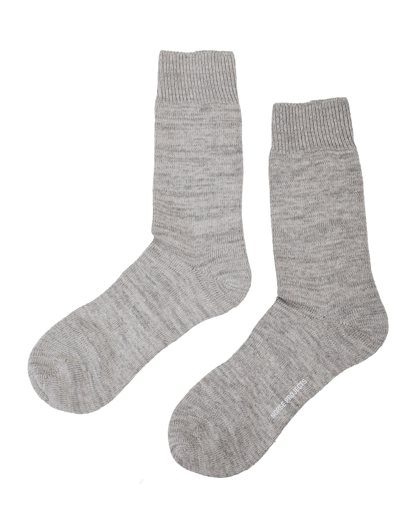 lost & found Norse Projects Norse Projects Bykle Heavy Cotton Twist Sock Light Grey Melange