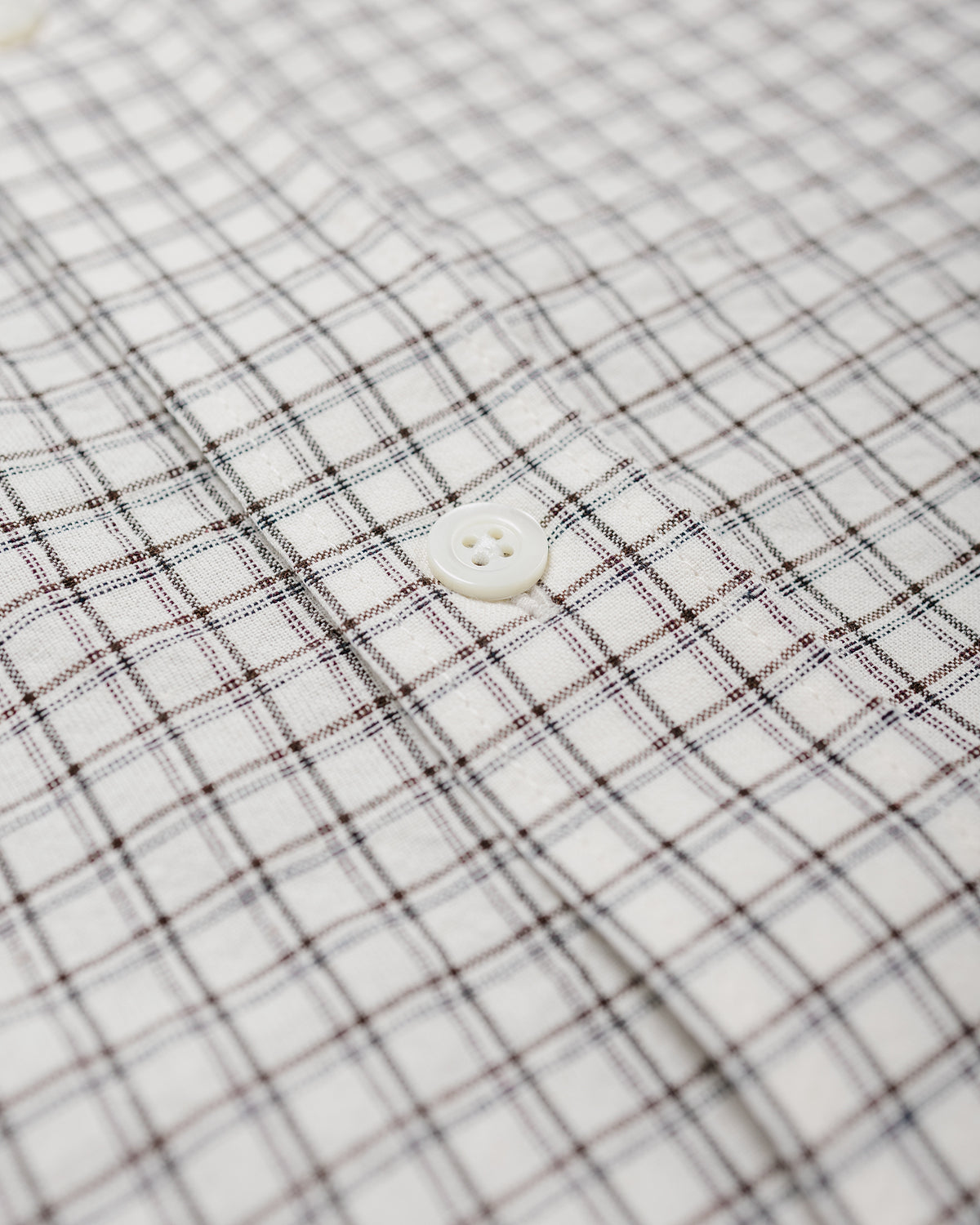 Norse Projects Espevik Oversized Check Shirt Natural Ecru