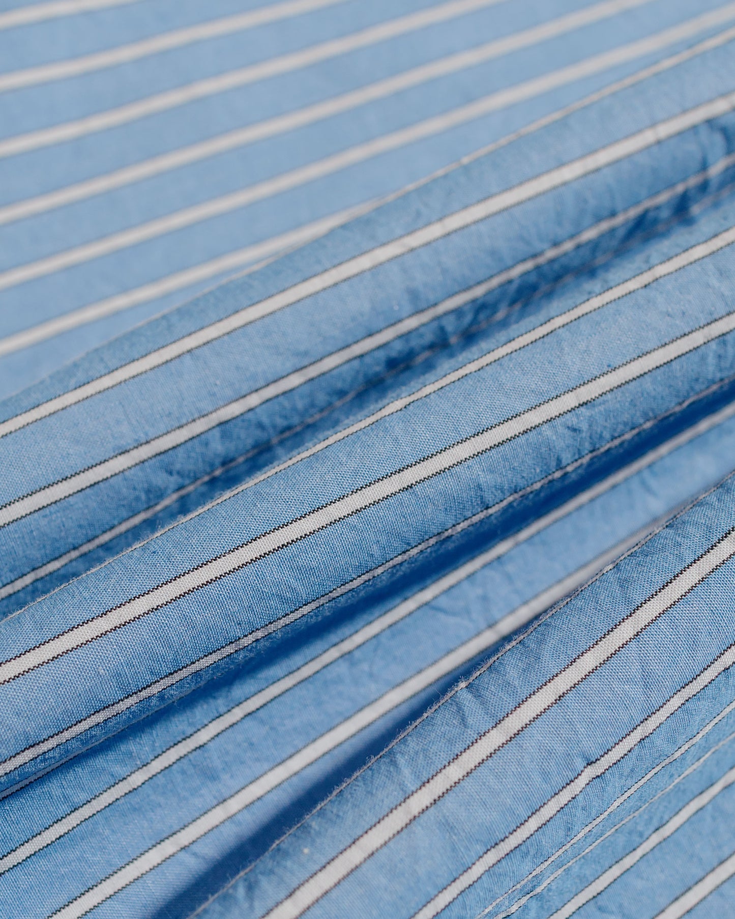 lost & found Norse Projects Norse Projects Mads Poplin Stripe SS Navy