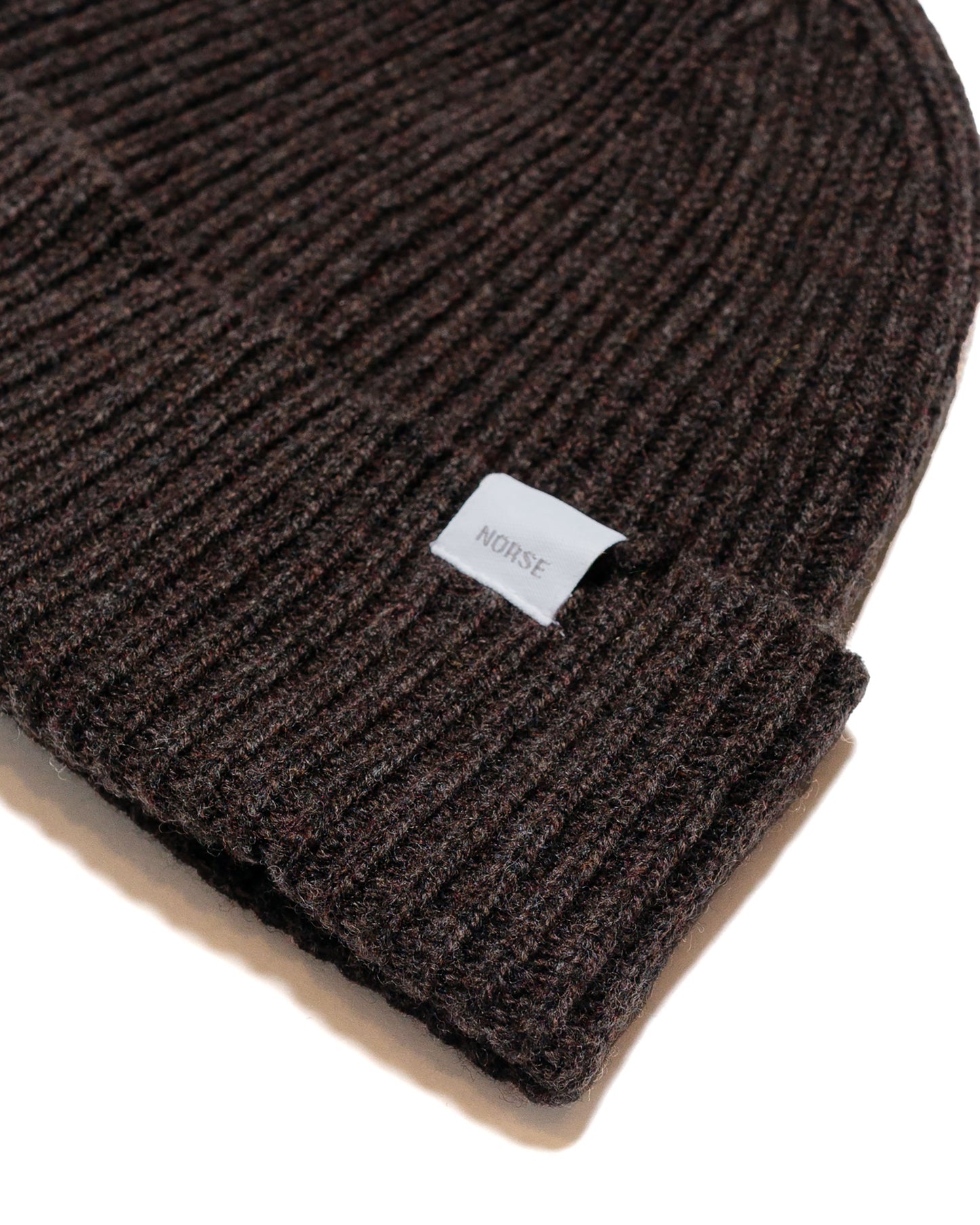 lost & found Norse Projects Norse Projects Standard Merino Lambswool Beanie Heathland Brown