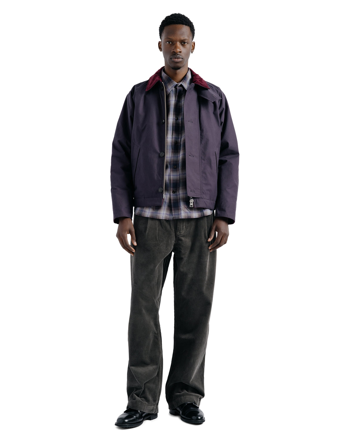 Norse Projects Holmen Wax Raglan Insulated Jacket Darkest Purple