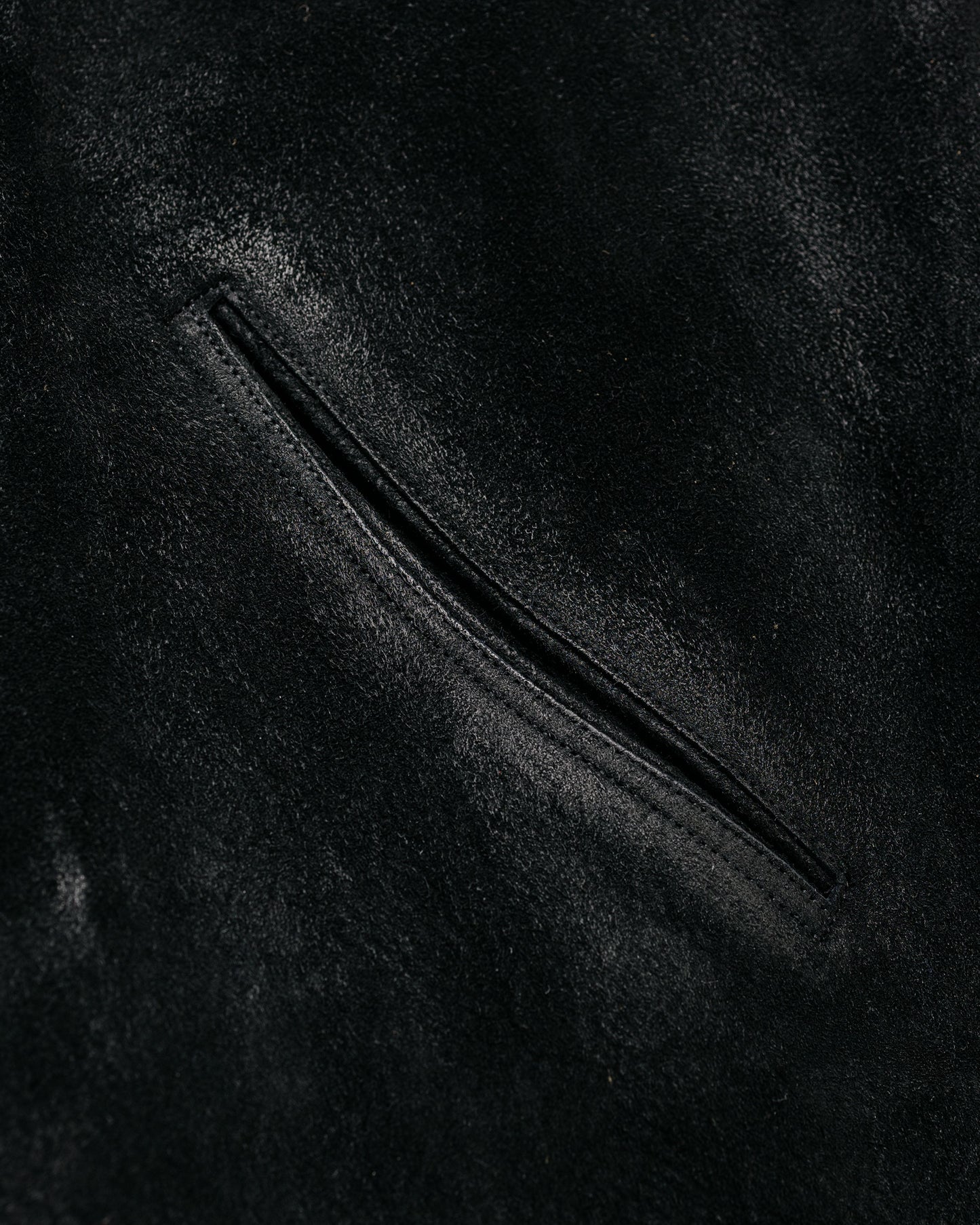 Old Joe Patina Horse-Hide Cossack Jacket Rough Out Patina Black