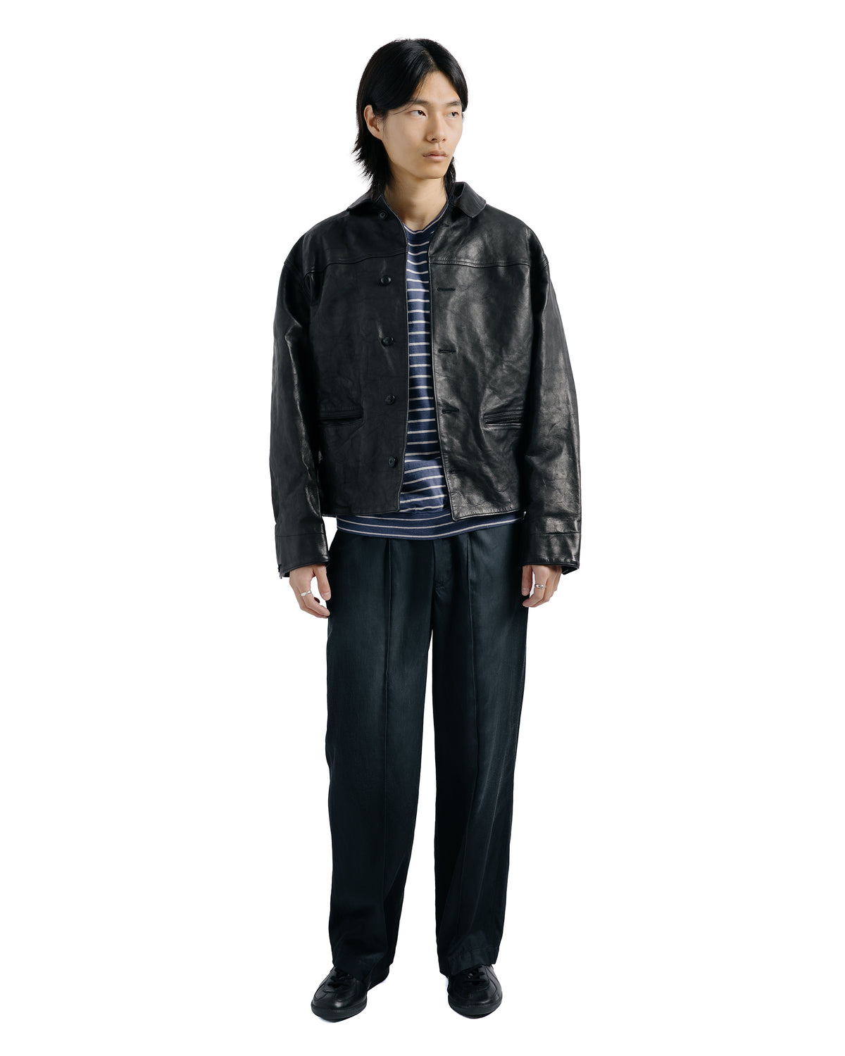 Old Joe Patina Horse-Hide Pinkerton Jacket Patina Black