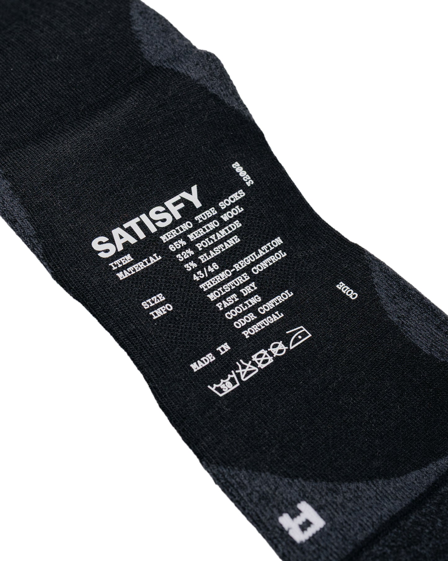 lost & found SATISFY SATISFY Merino Nylon Tube Socks Black
