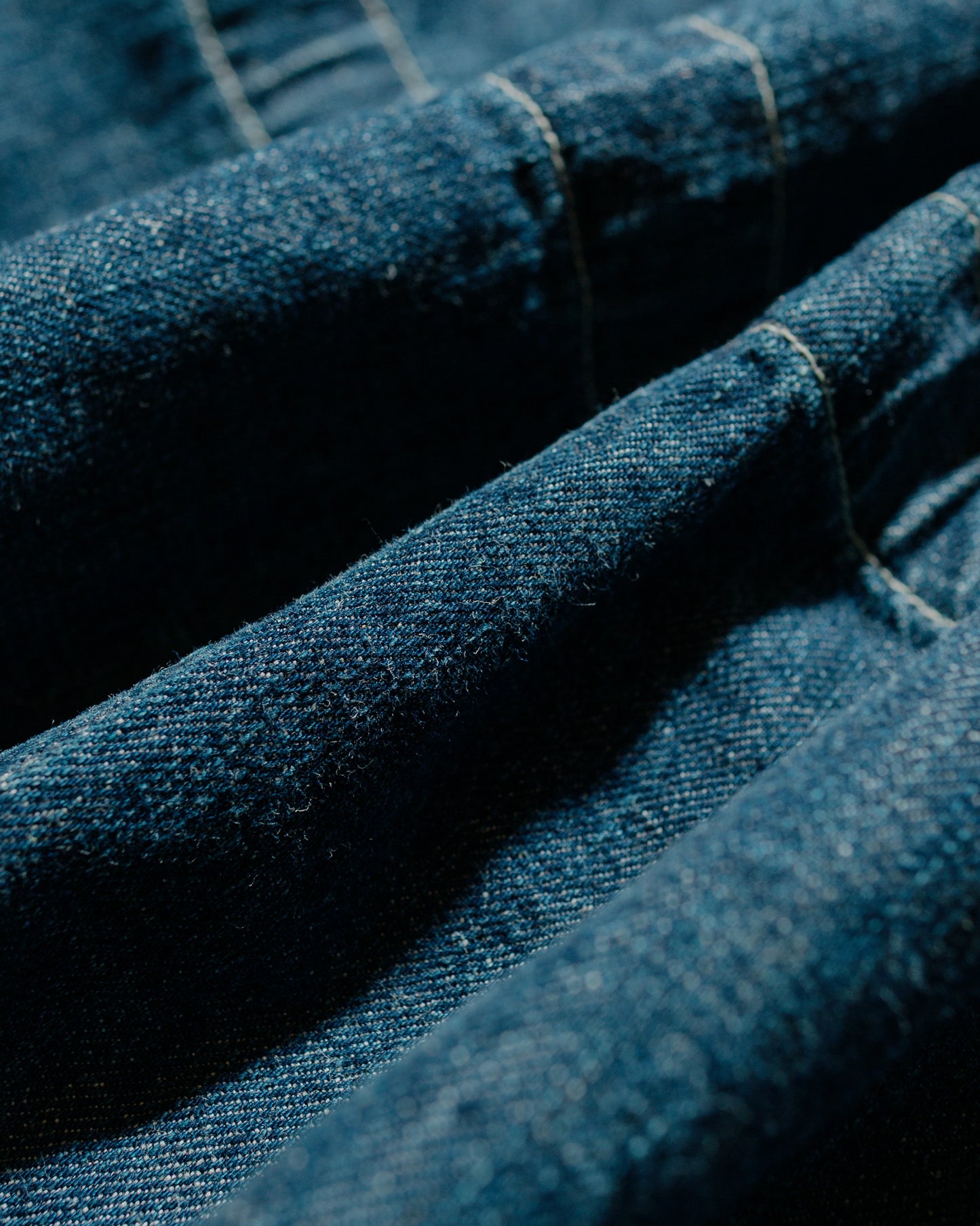 lost & found Sage de Cret Sage de Cret 11oz. Cotton/Linen Denim Coverall Jacket Navy