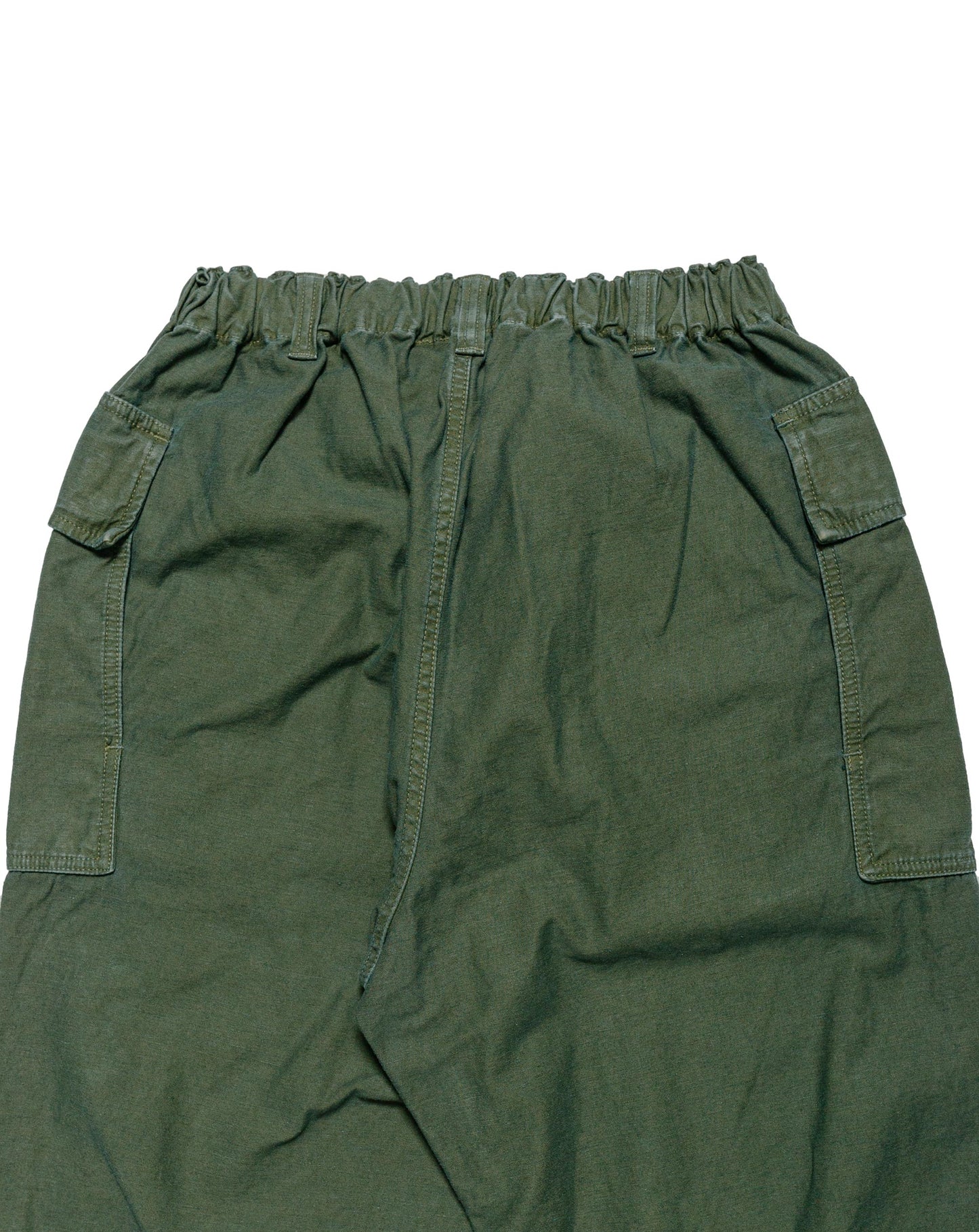 lost & found Sage de Cret Sage de Cret Cotton/Linen Back Satin Pegtop Military Pants Olive