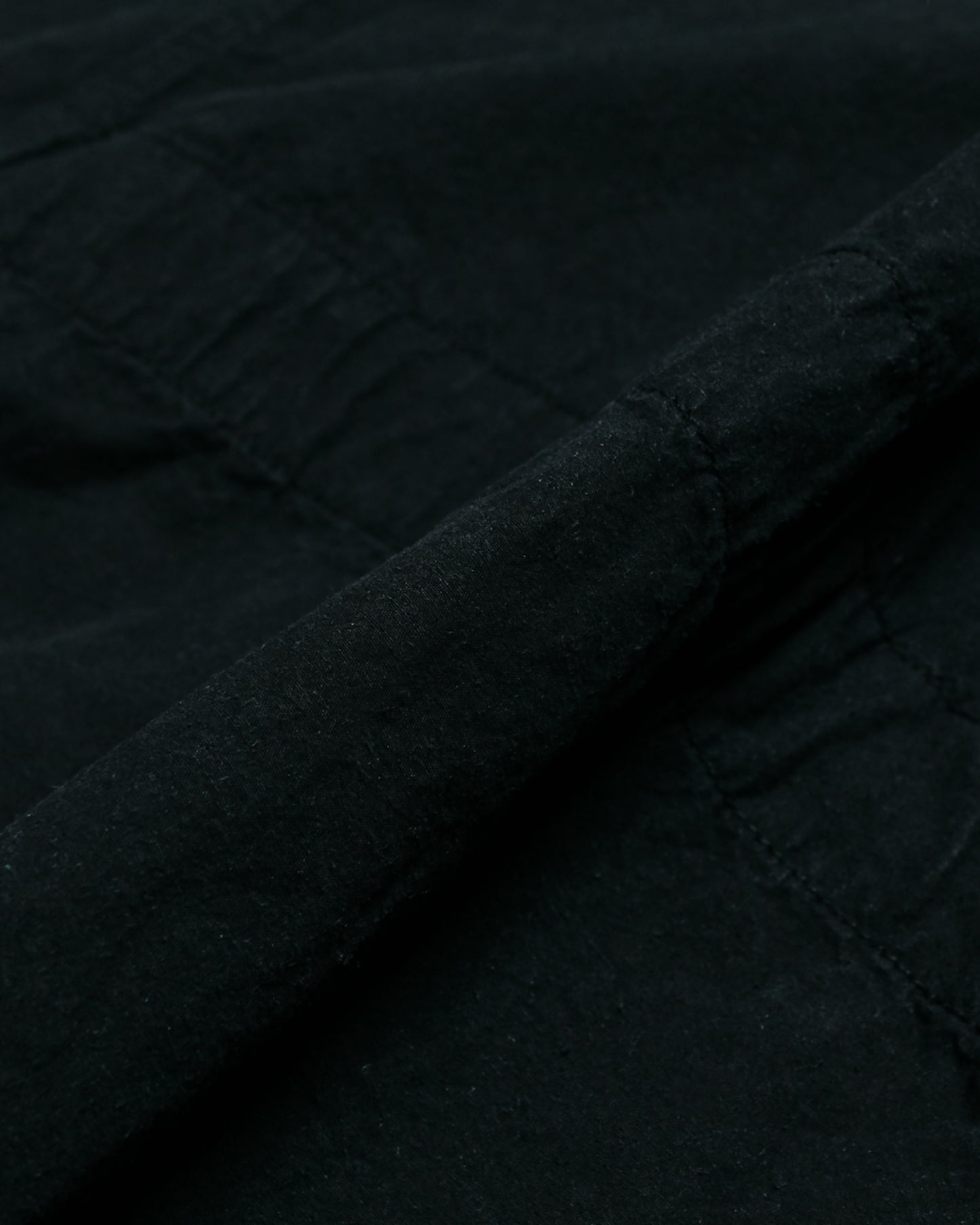 lost & found Sage de Cret Sage de Cret High Density Cotton Hemp Collarless Fatigue Jacket Black