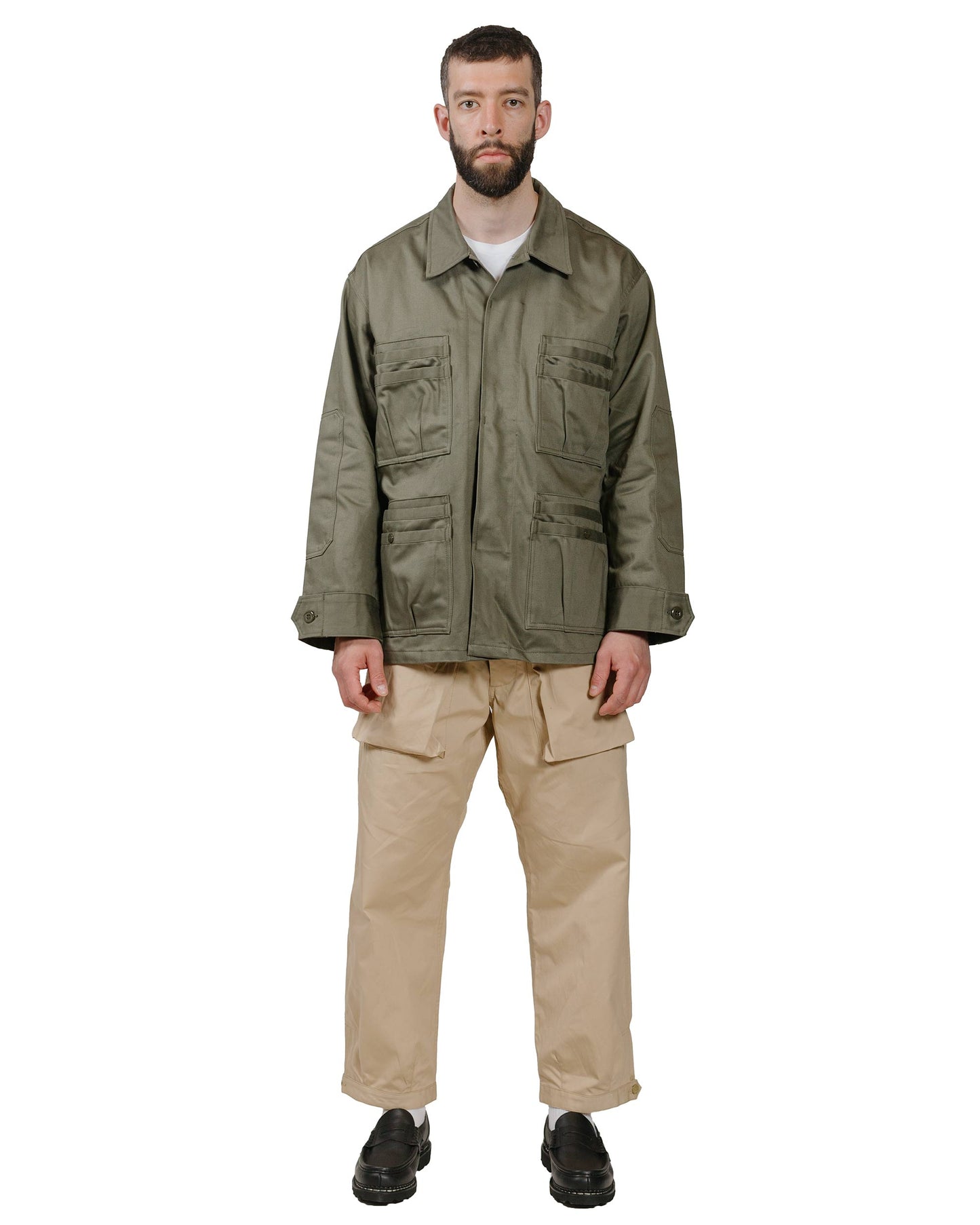 lost & found Sassafras Sassafras Overgrown Fatigue Jacket Military Satin Olive