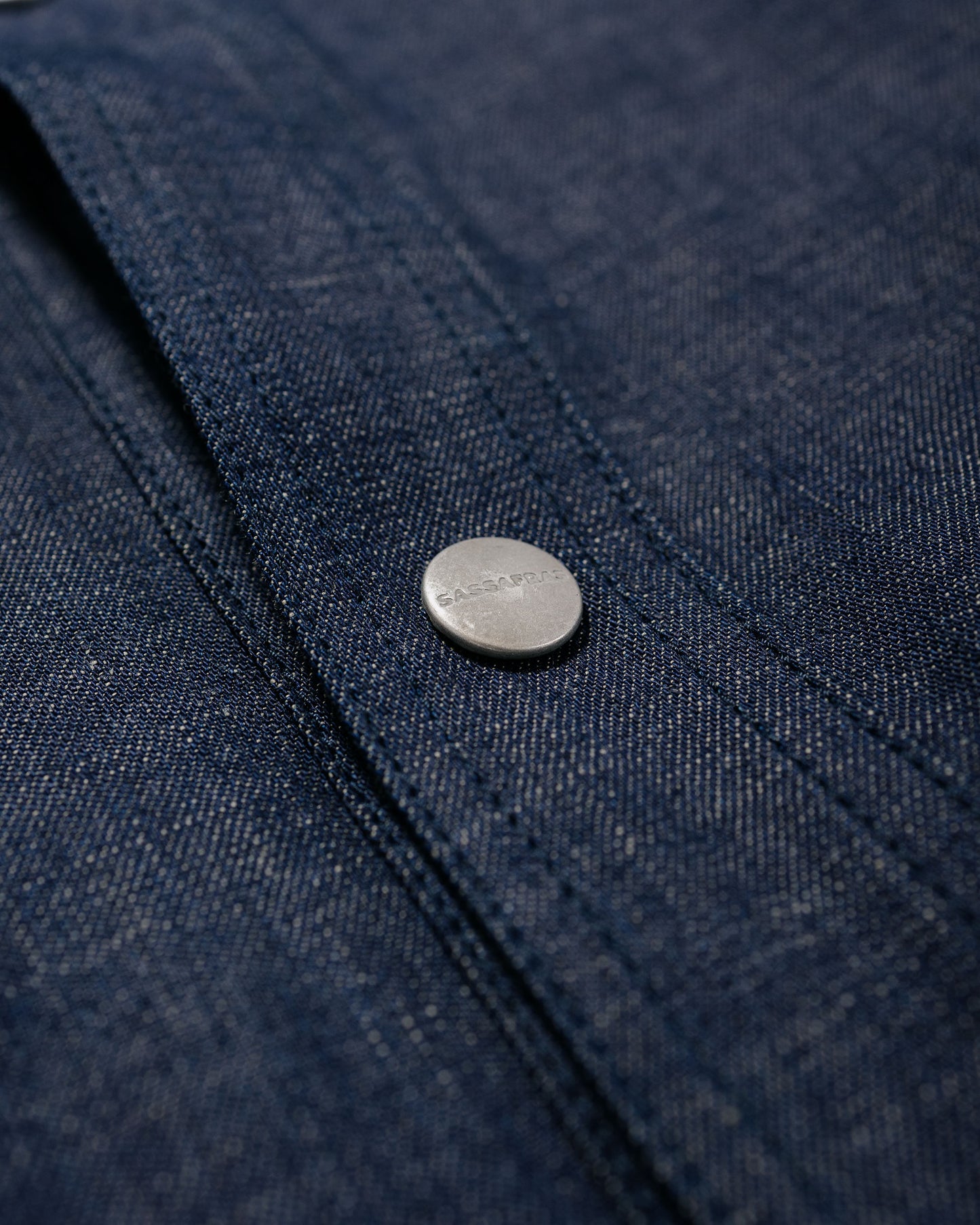 lost & found Sassafras Sassafras Vase Wall Gardener Jacket 8oz Military Denim Indigo