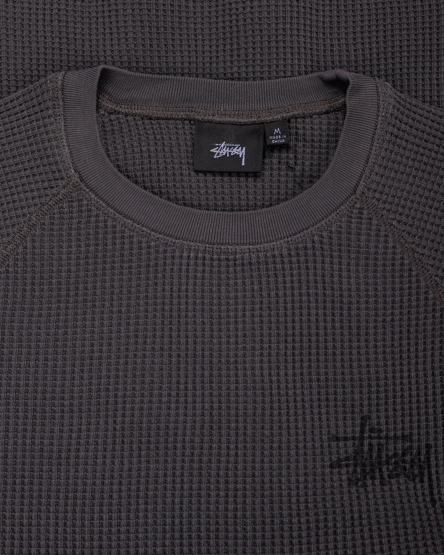 lost & found Stussy Stüssy Basic Stock Raglan Thermal Washed Black
