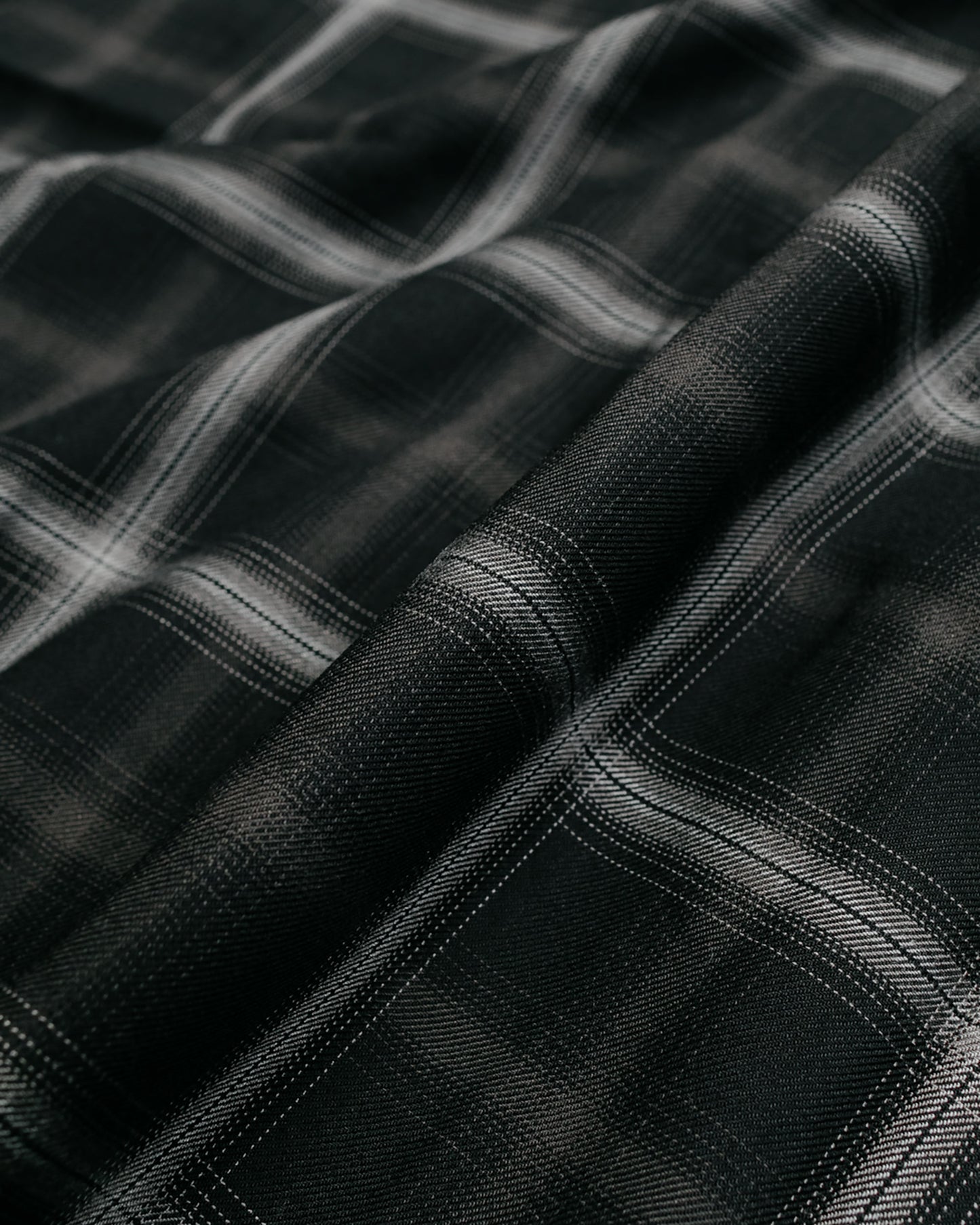 lost & found Stussy Stüssy Shadow Plaid Rayon Shirt Black