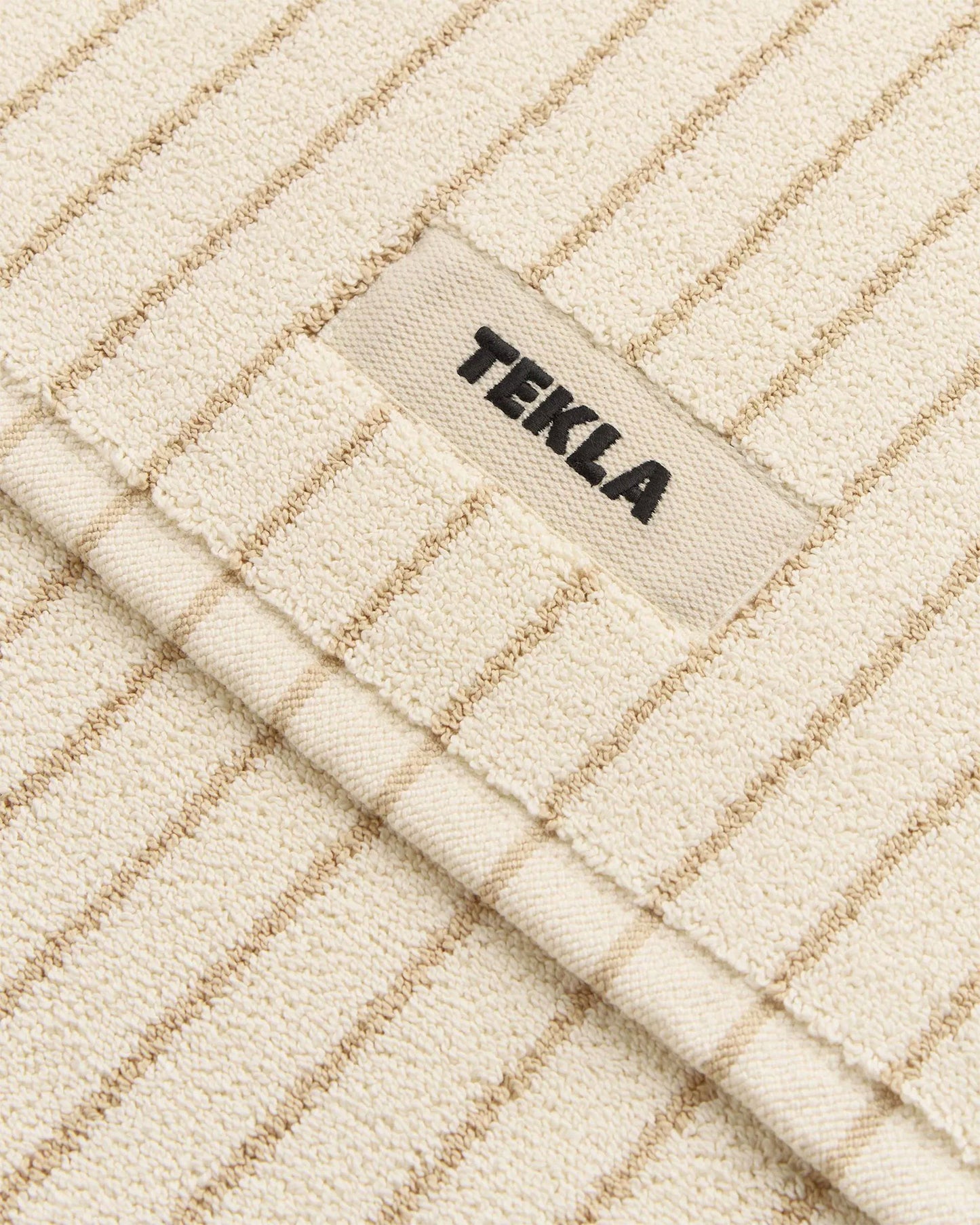 lost & found TEKLA Tekla Terry Bath Mat Sienna Stripes