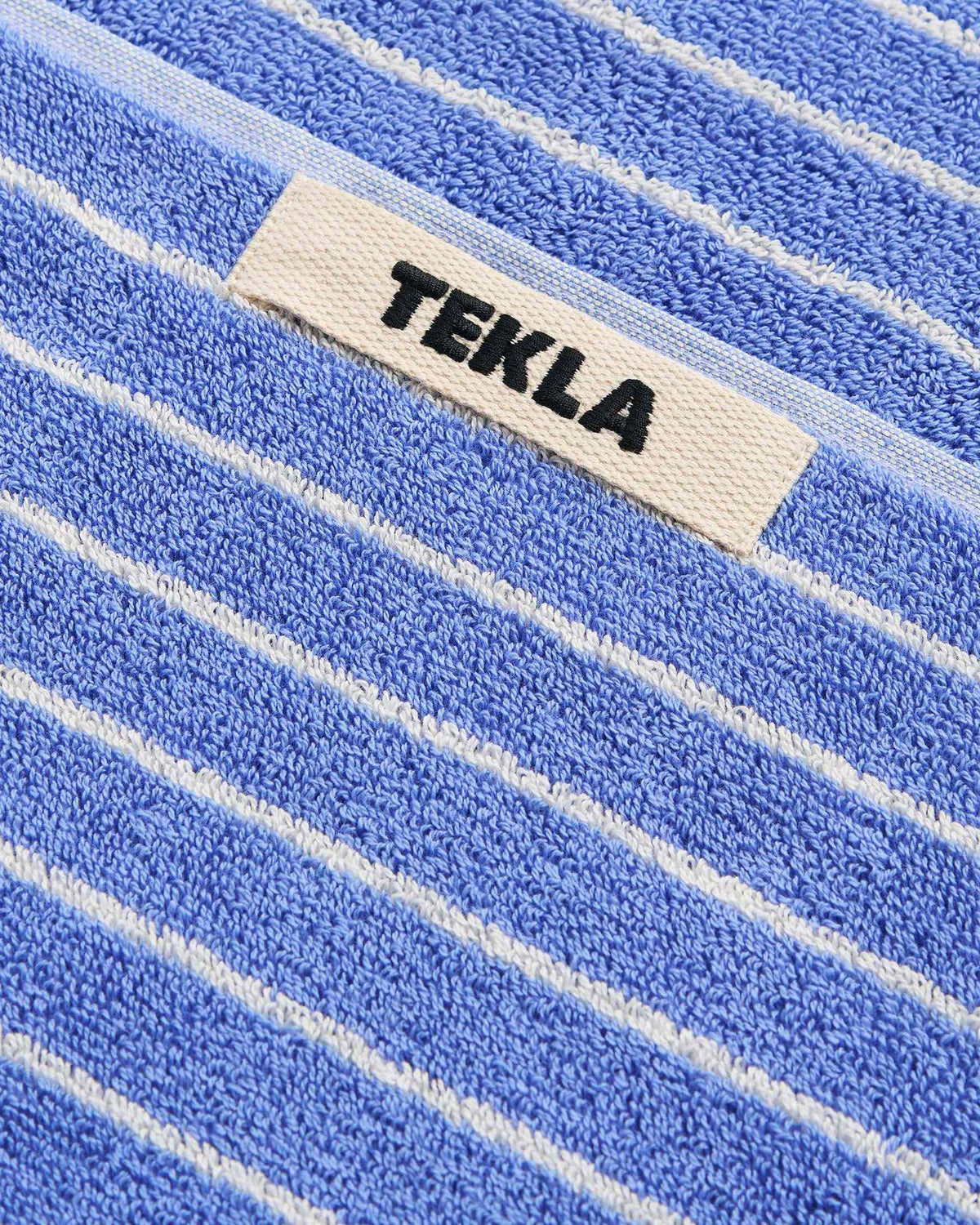 lost & found TEKLA Tekla Terry Hand Towel Clear Blue Stripes