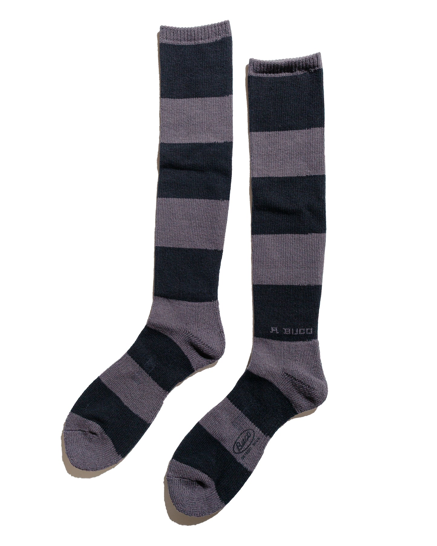lost & found The Real McCoy's The Real McCoy's BA23105 Buco Striped Action Socks Gray/Black