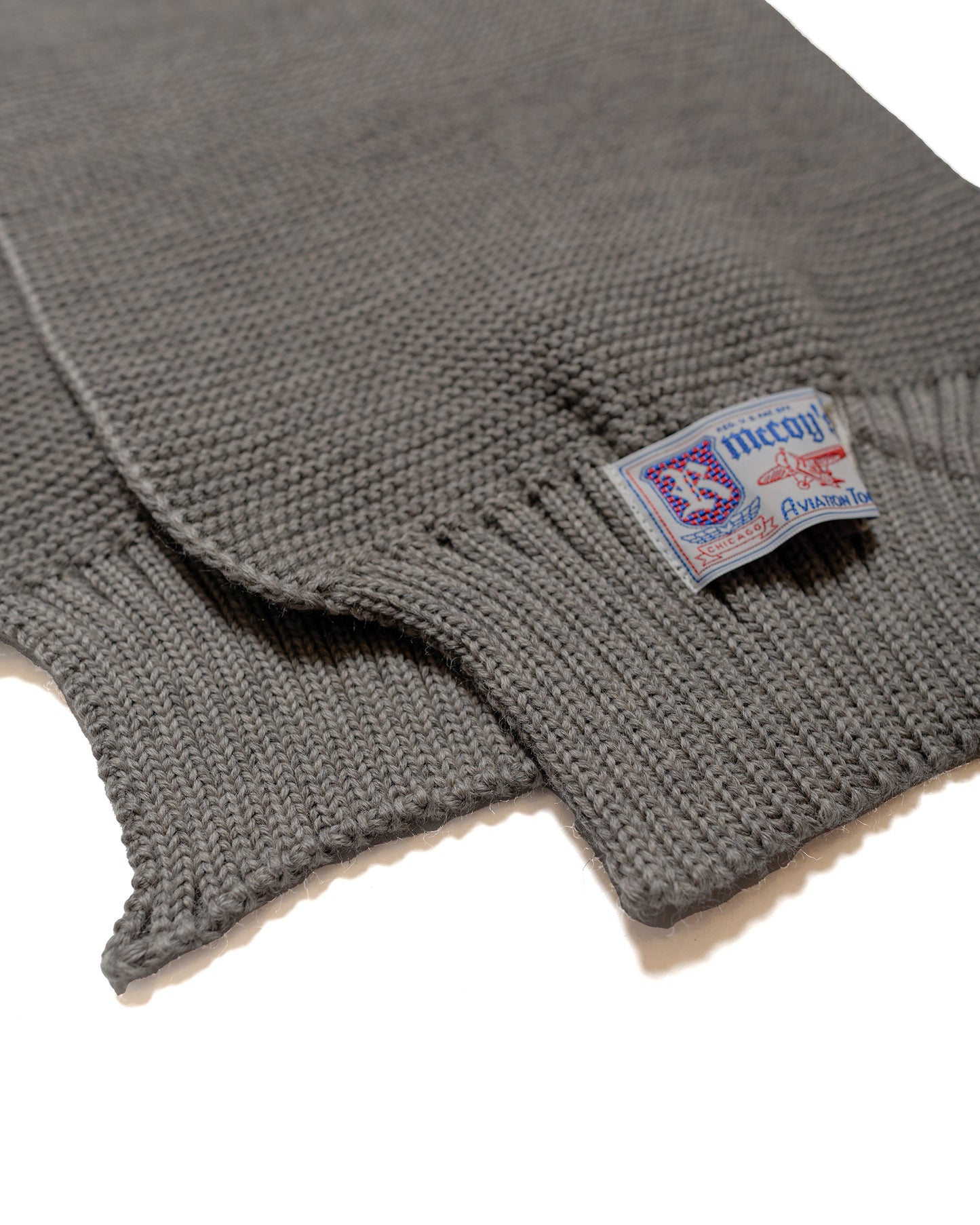 lost & found The Real McCoy's The Real McCoy's MA24103 Scarf, Wool-Knit Gray