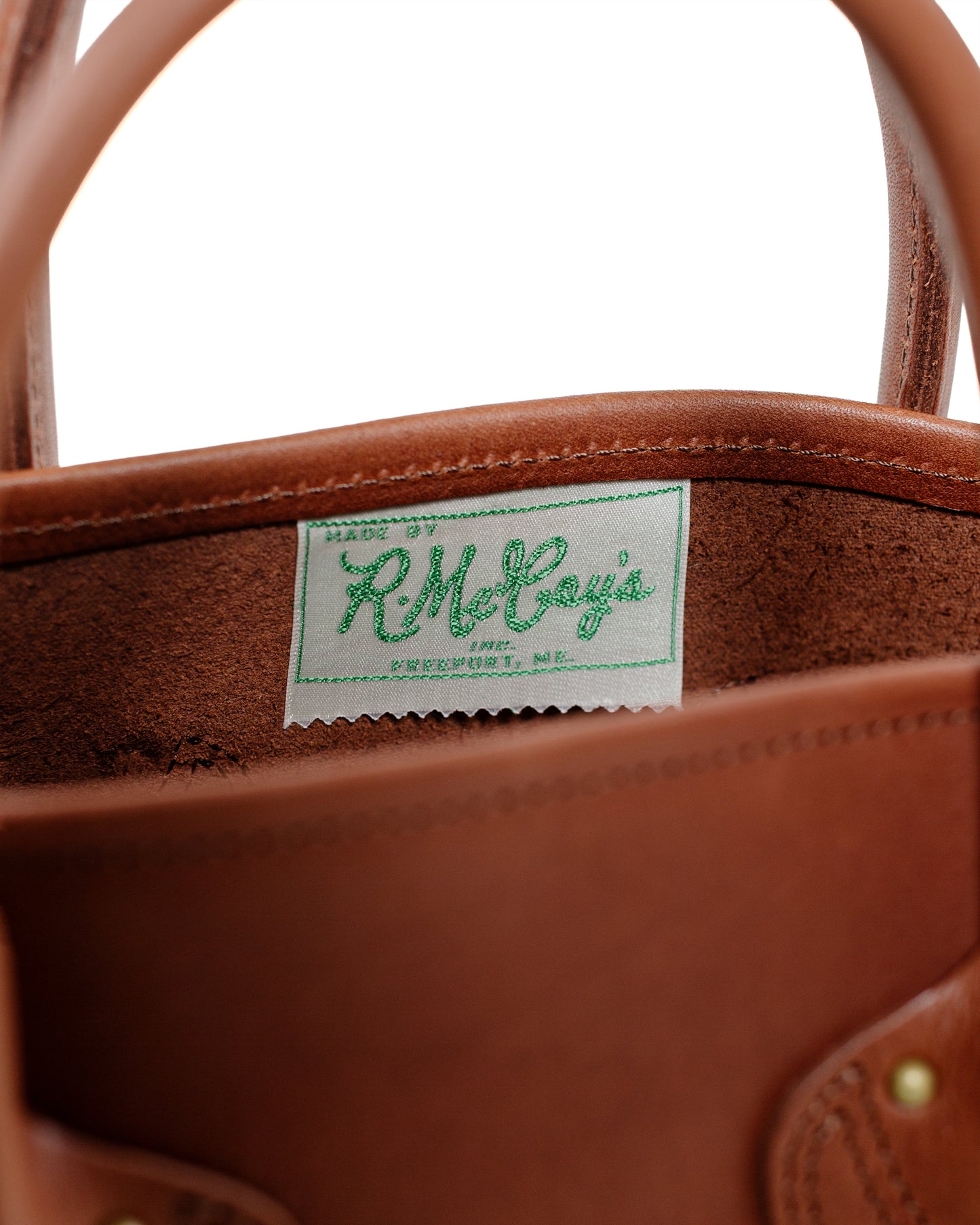 lost & found The Real McCoy's The Real McCoy's MA25101 Leather Tote Handbag Brown