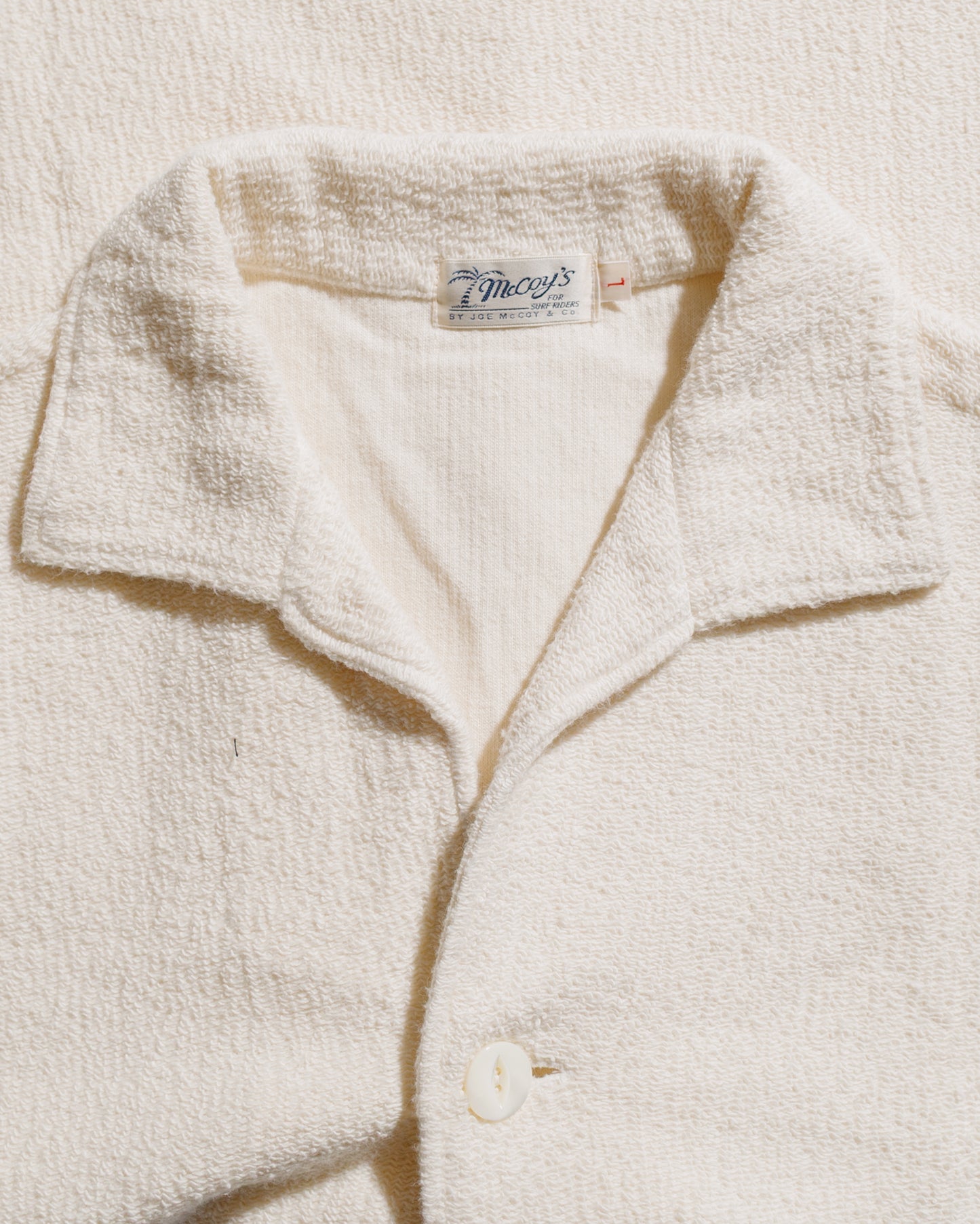 lost & found The Real McCoy's The Real McCoy's MC25001 Cotton Pile Beach Shirt Milk