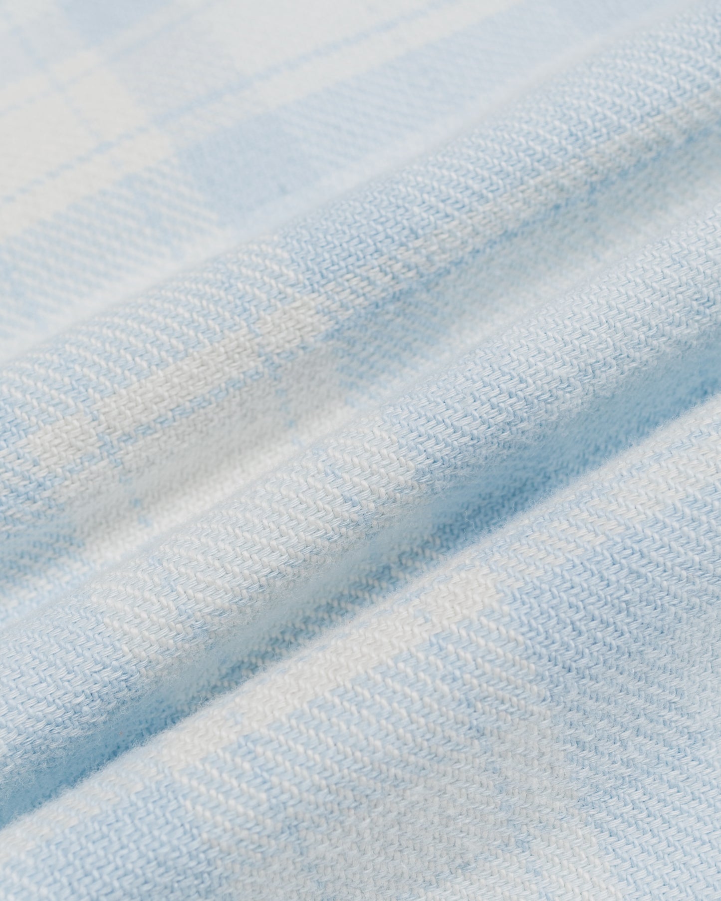 lost & found The Real McCoy's The Real McCoy's MS24007 8HU Block Check Summer Flannel Shirt Light Blue