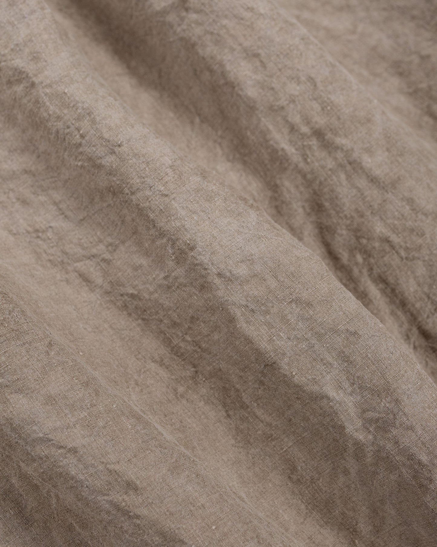 lost & found evan kinori evan kinori Flat Hem Shirt Cold Dyed Hemp Dark Beige